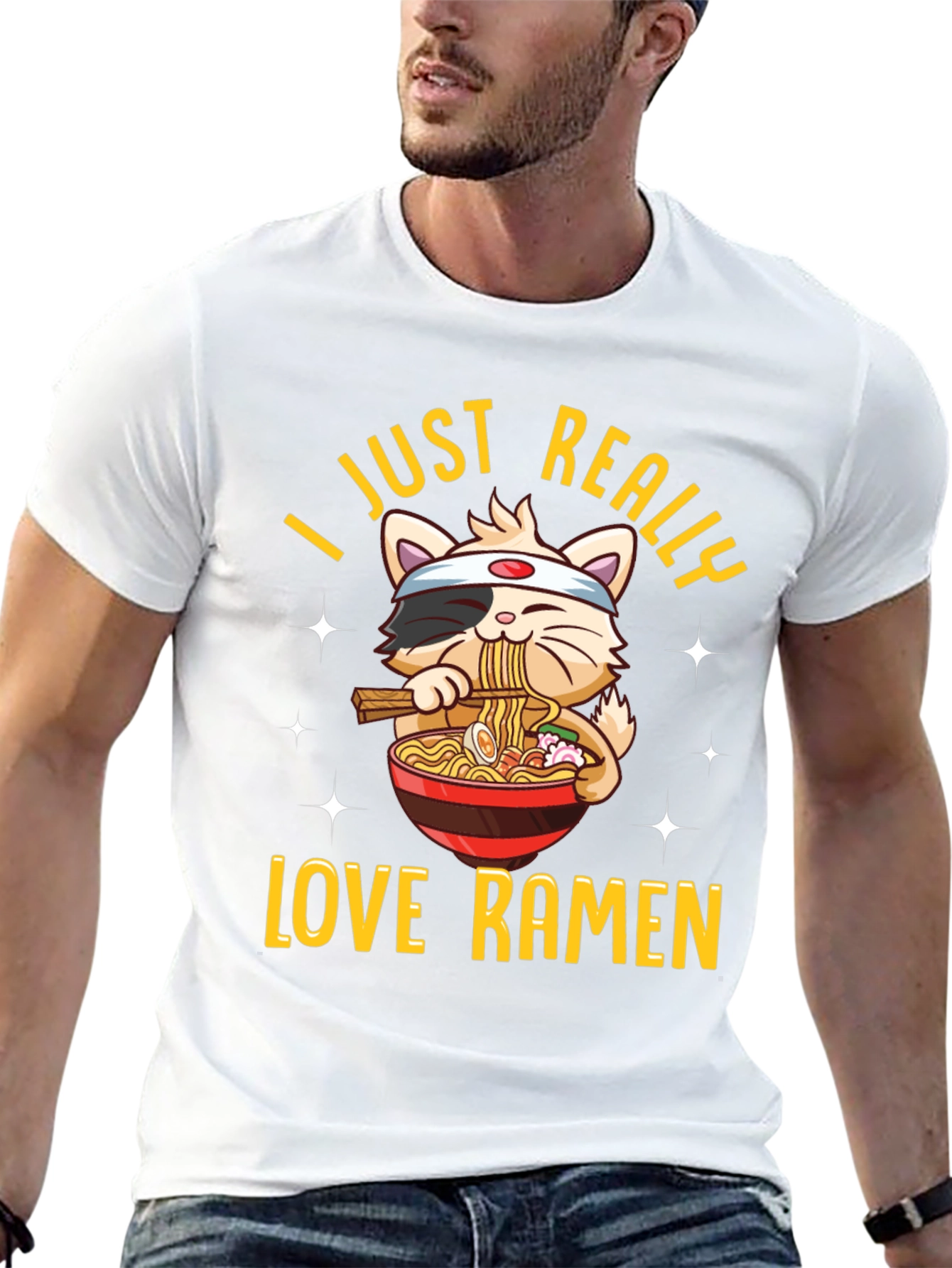Ramen Cat Graphic Tee - Unisex