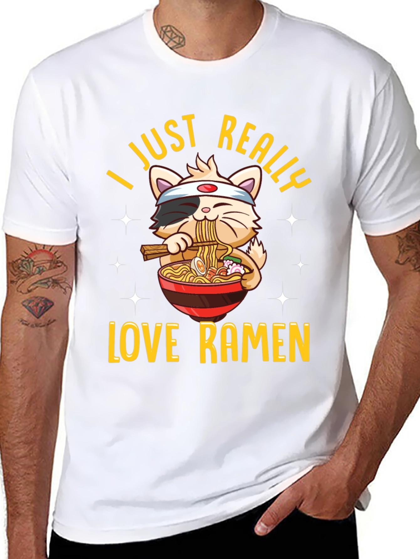 Ramen Cat Graphic Tee - Unisex