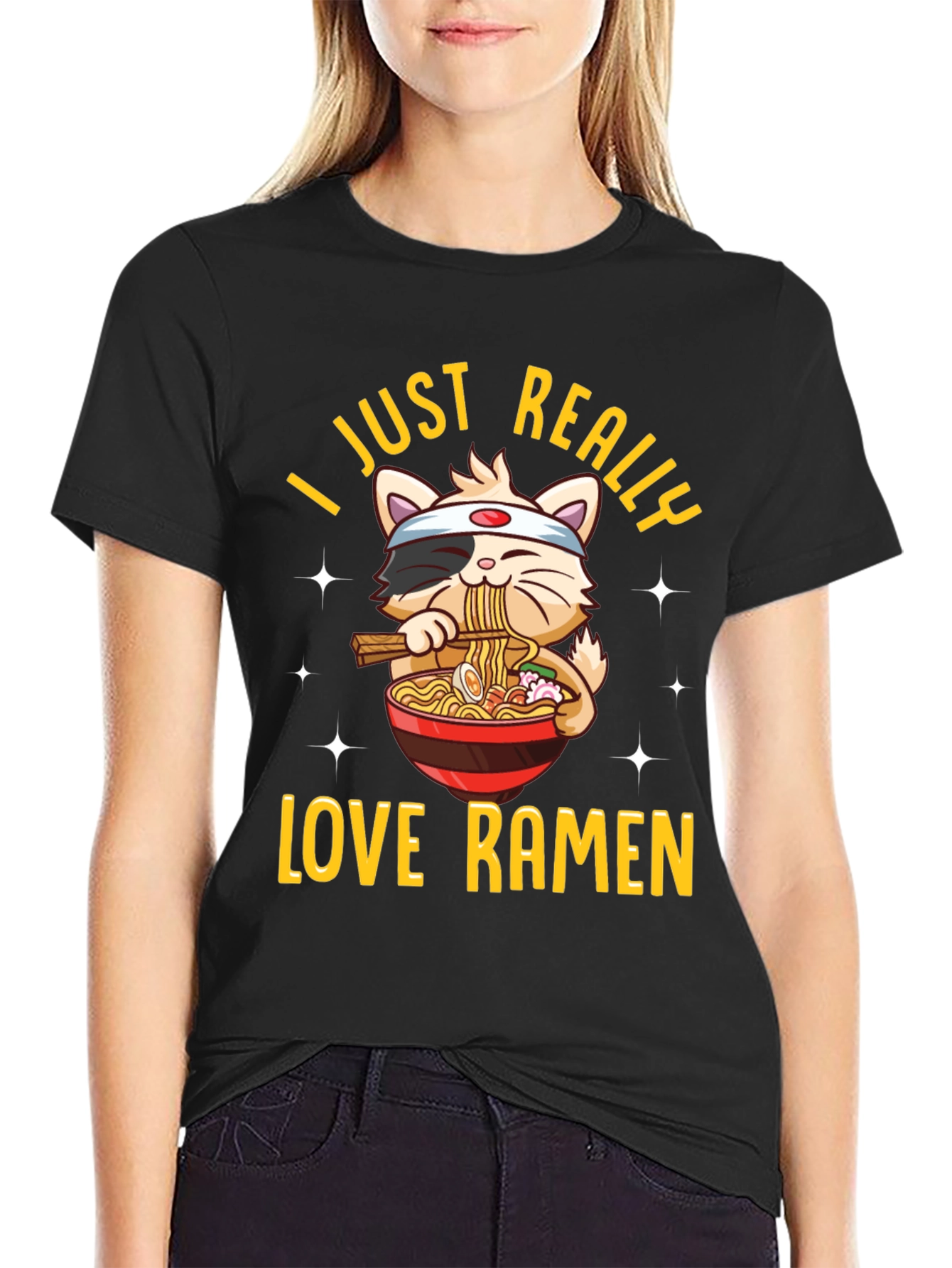Ramen Cat Graphic Tee - Unisex