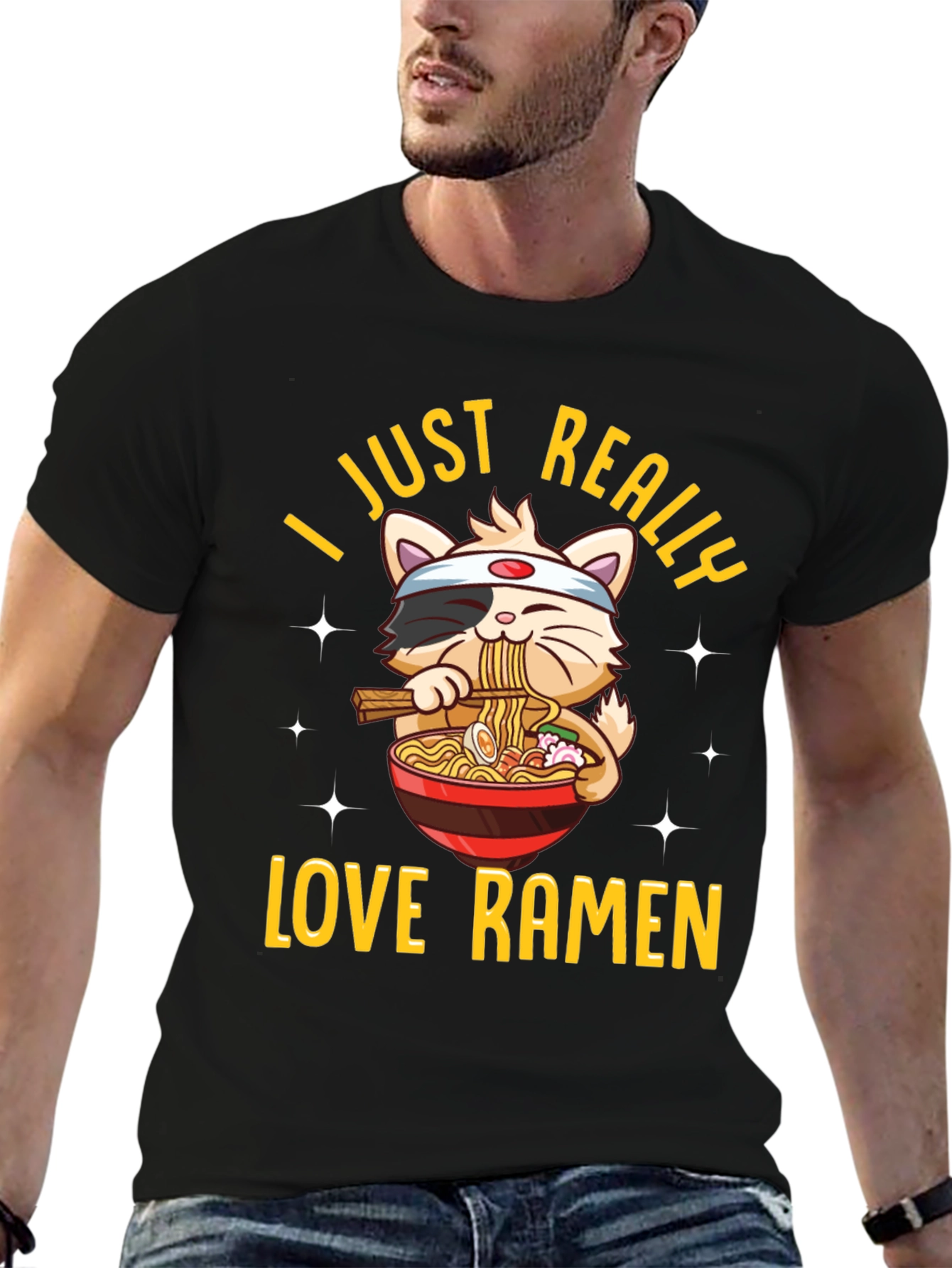 Ramen Cat Graphic Tee - Unisex