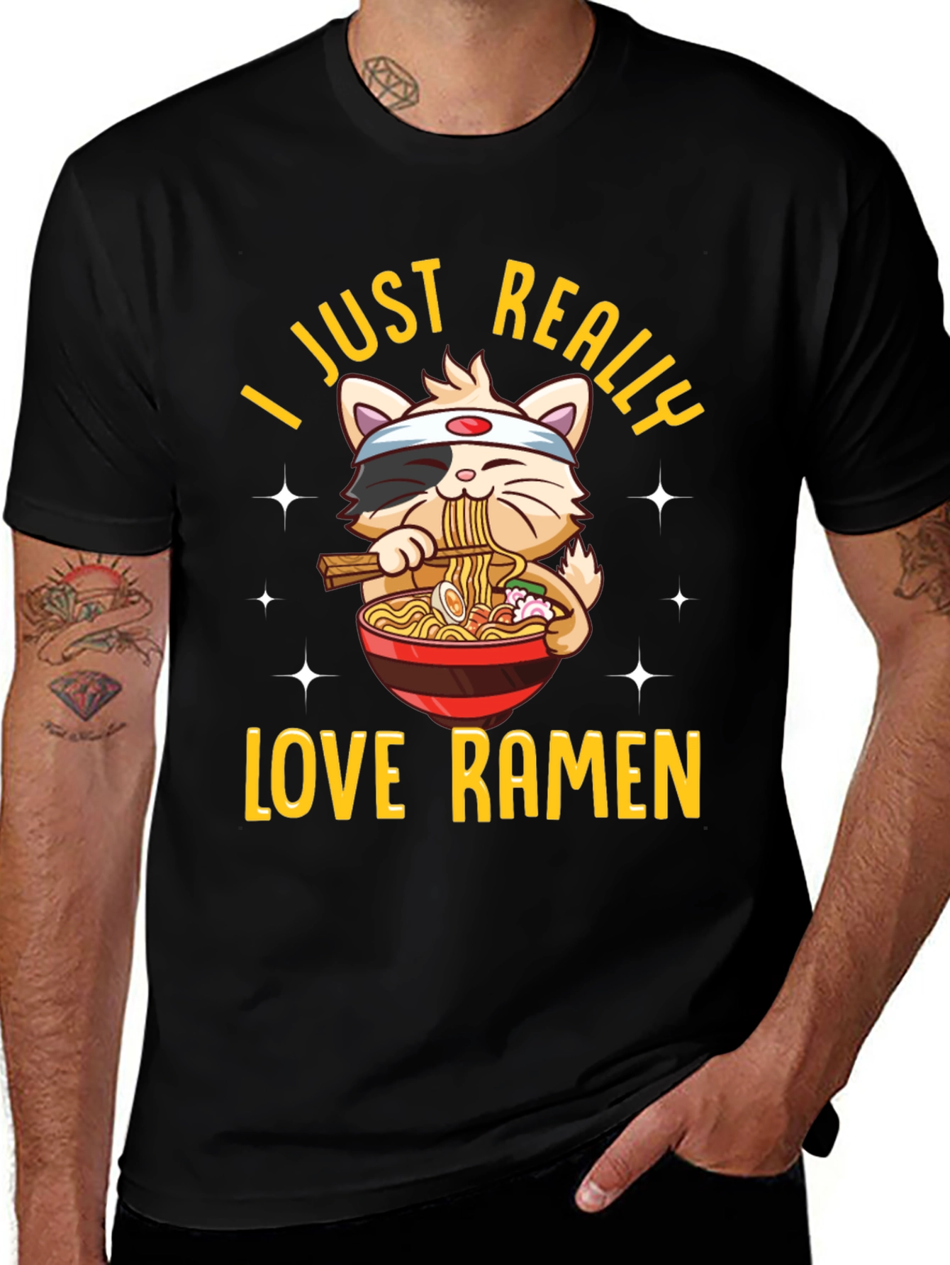 Ramen Cat Graphic Tee - Unisex