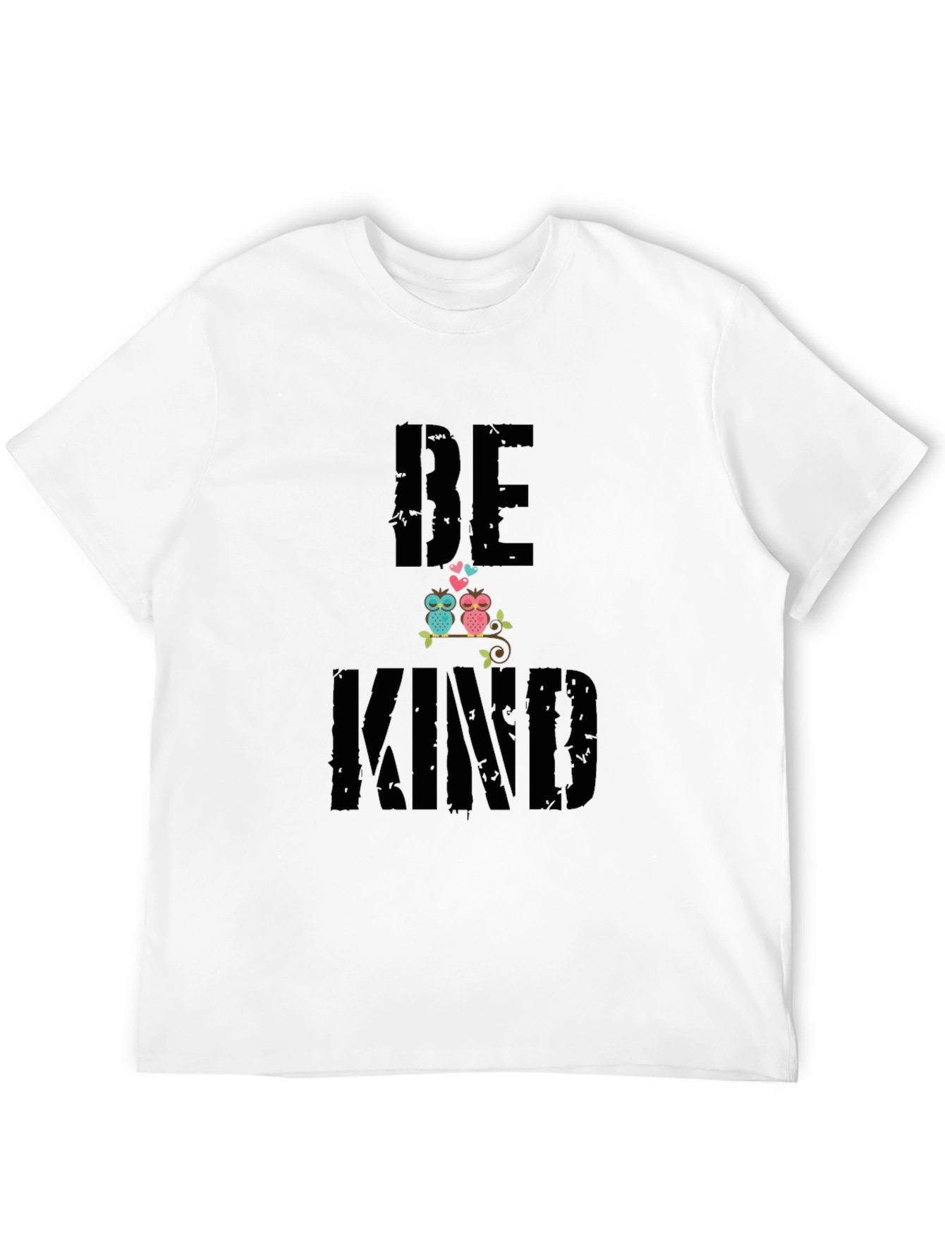 Be Kind Owl Graphic Black T-Shirt