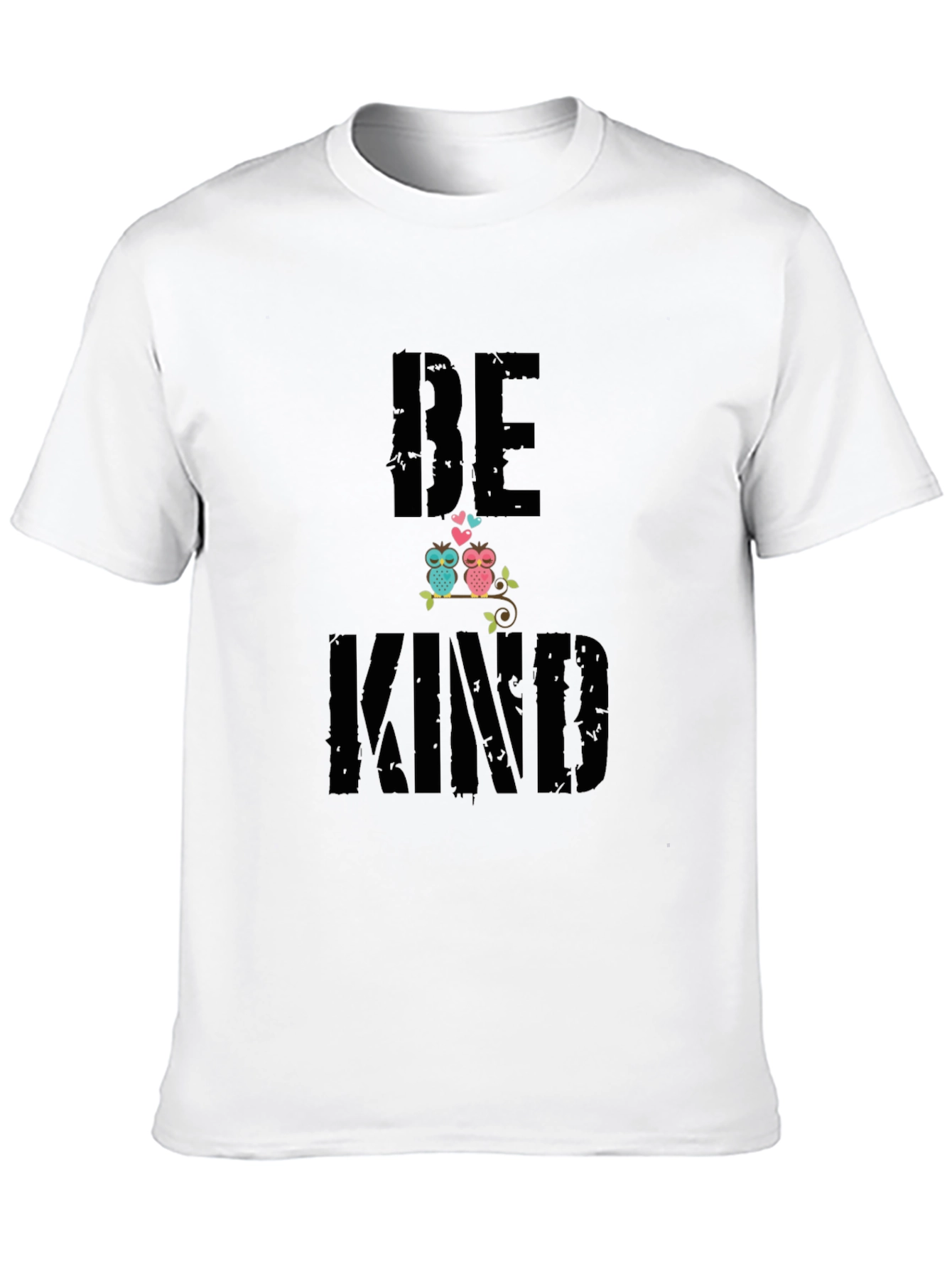 Be Kind Owl Graphic Black T-Shirt
