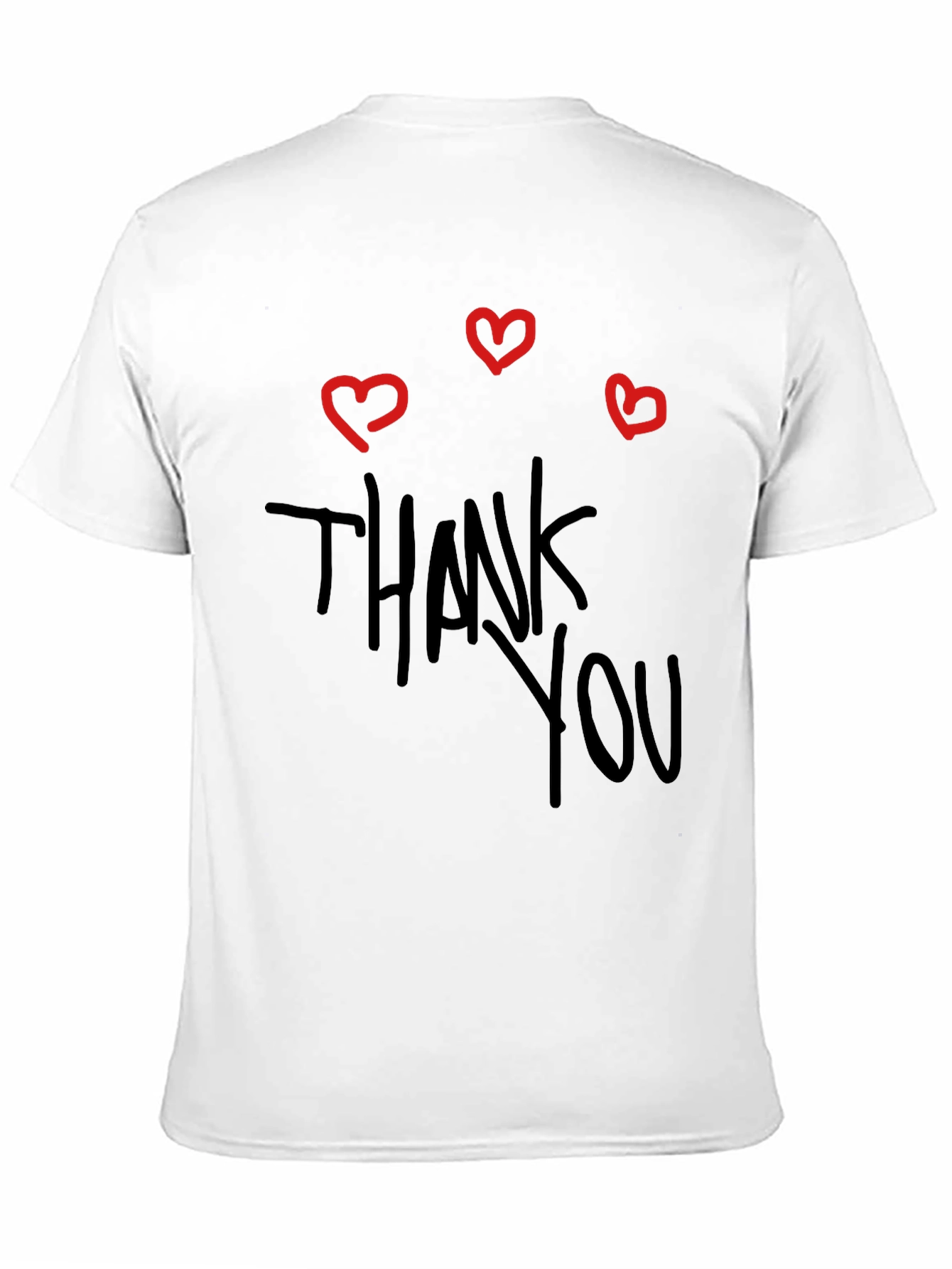Thank You T-Shirt with Heart Graphics