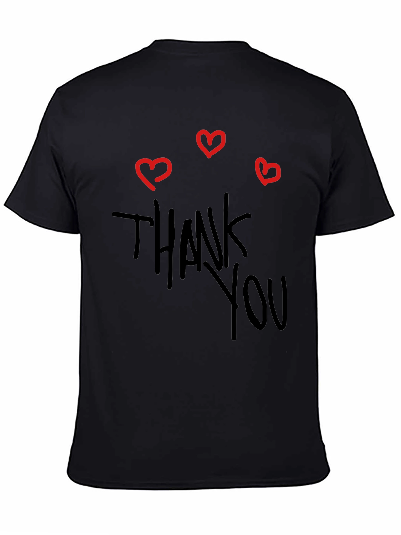 Thank You T-Shirt with Heart Graphics