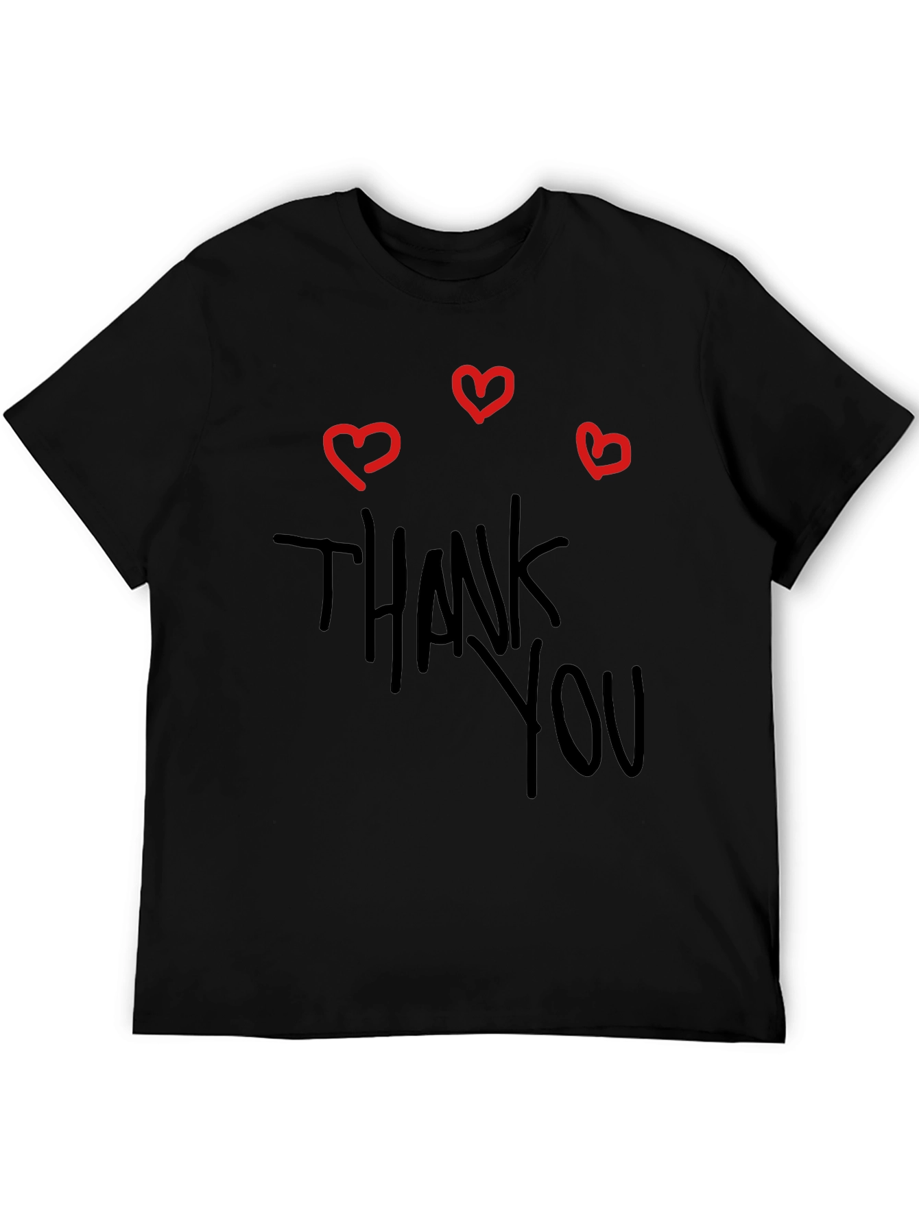 Thank You T-Shirt with Heart Graphics