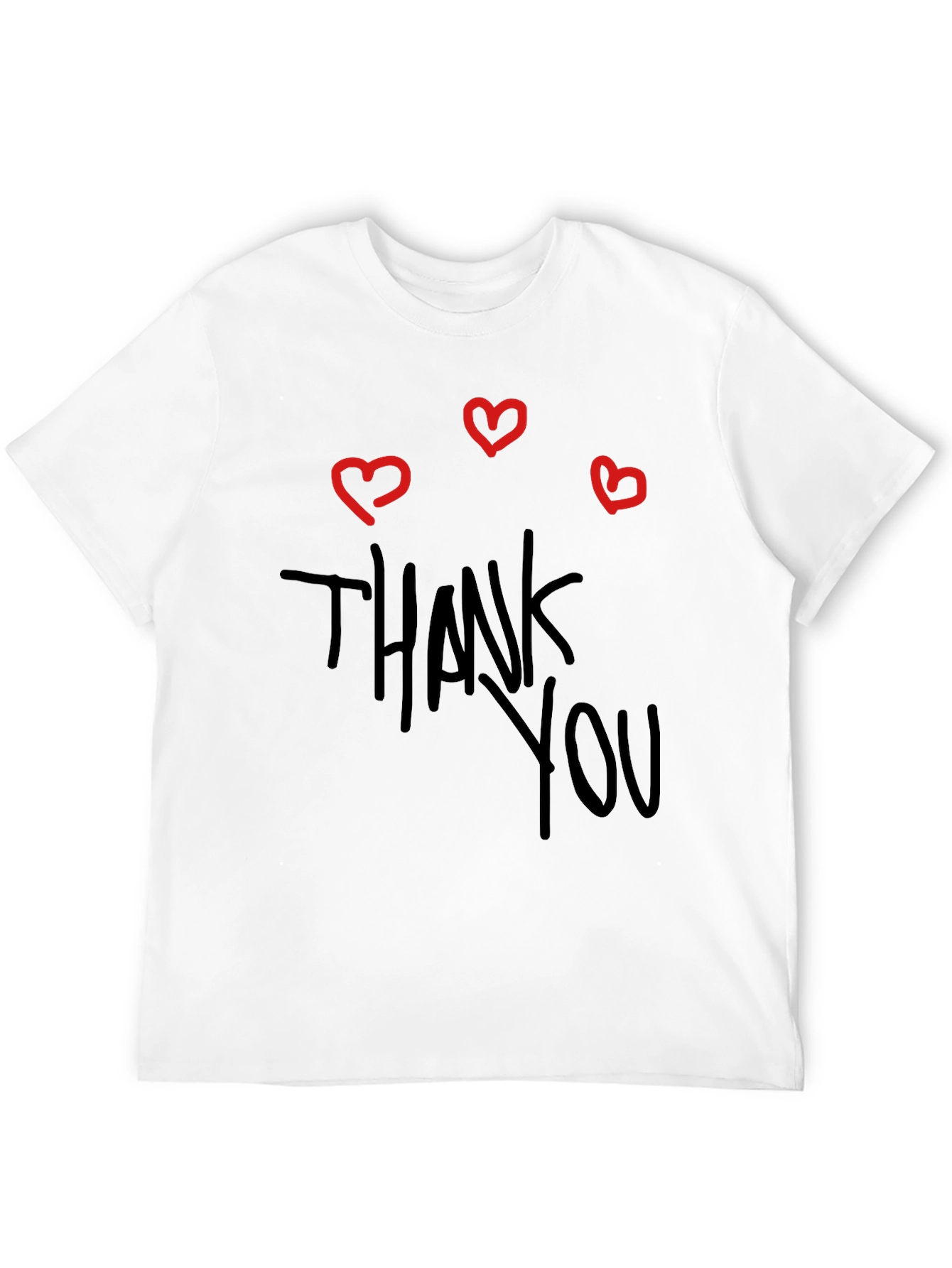 Thank You T-Shirt with Heart Graphics