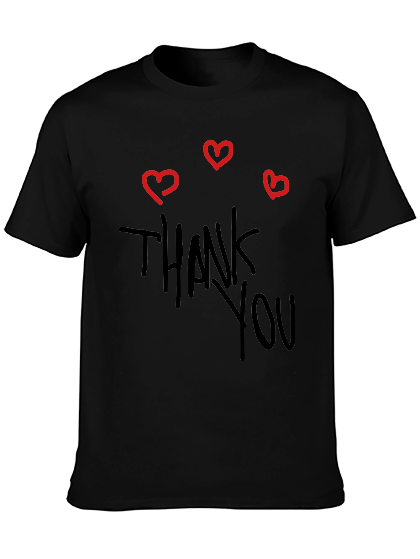 Thank You T-Shirt with Heart Graphics