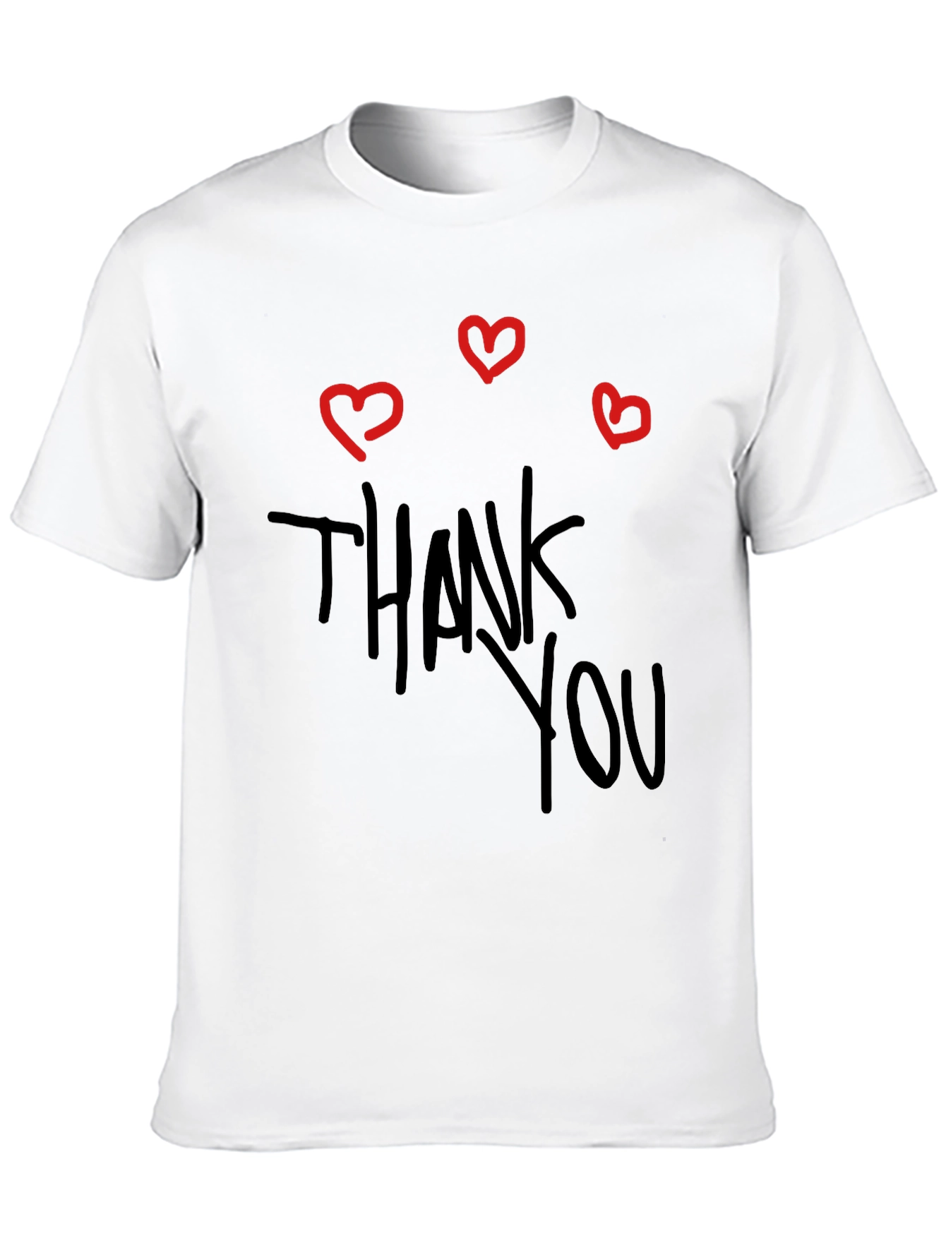 Thank You T-Shirt with Heart Graphics