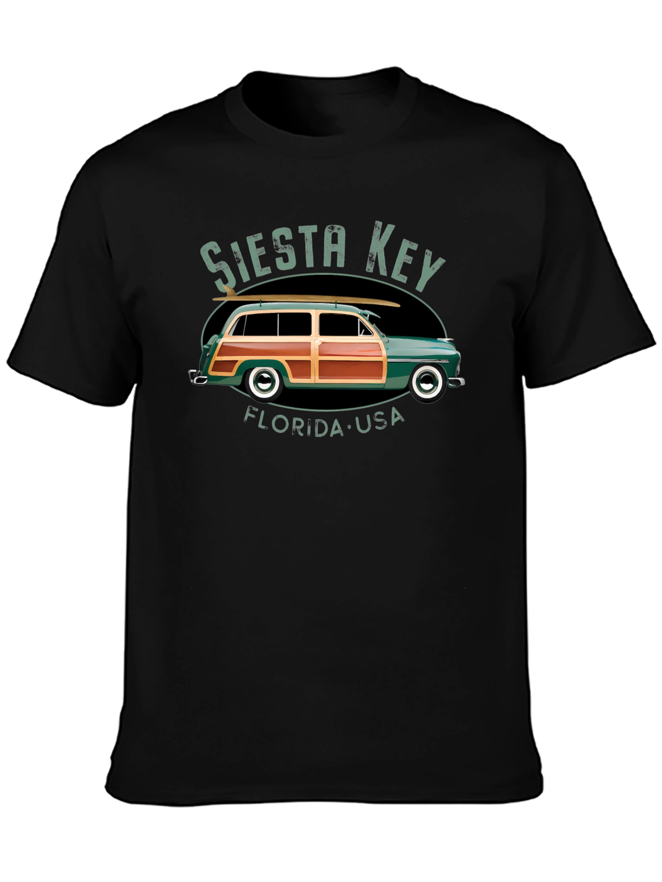 Siesta Key Car T-Shirt - Retro Surf Tee