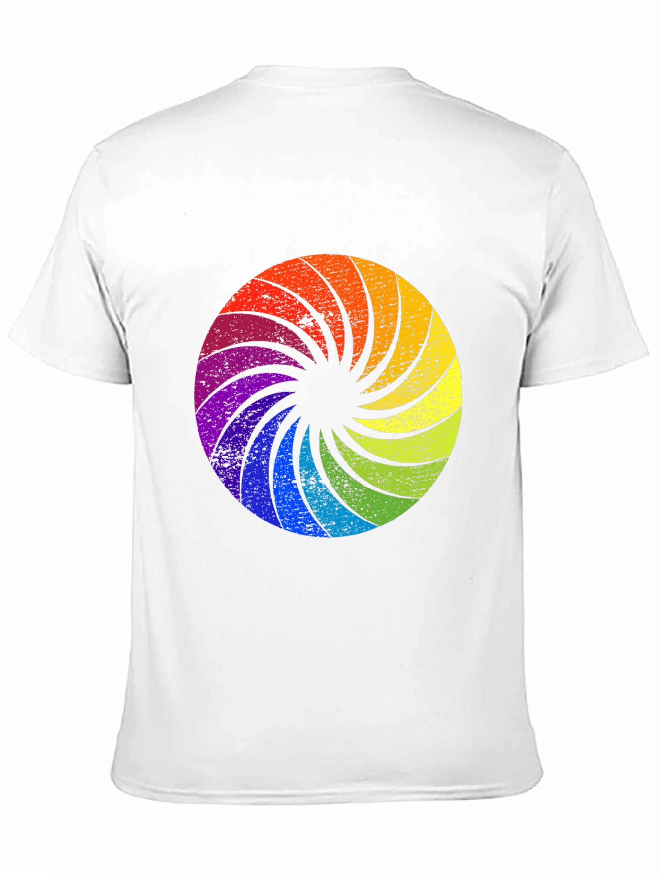 Rainbow Swirl Graphic Black T-Shirt