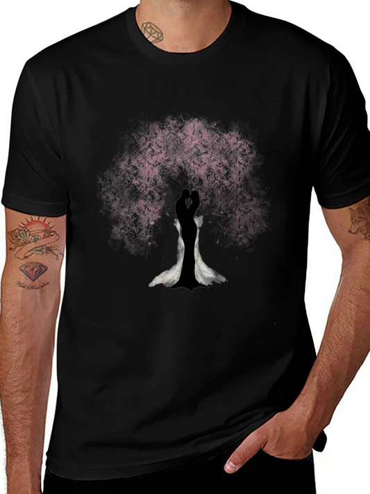 Romantic Couple Under Tree Graphic Tee