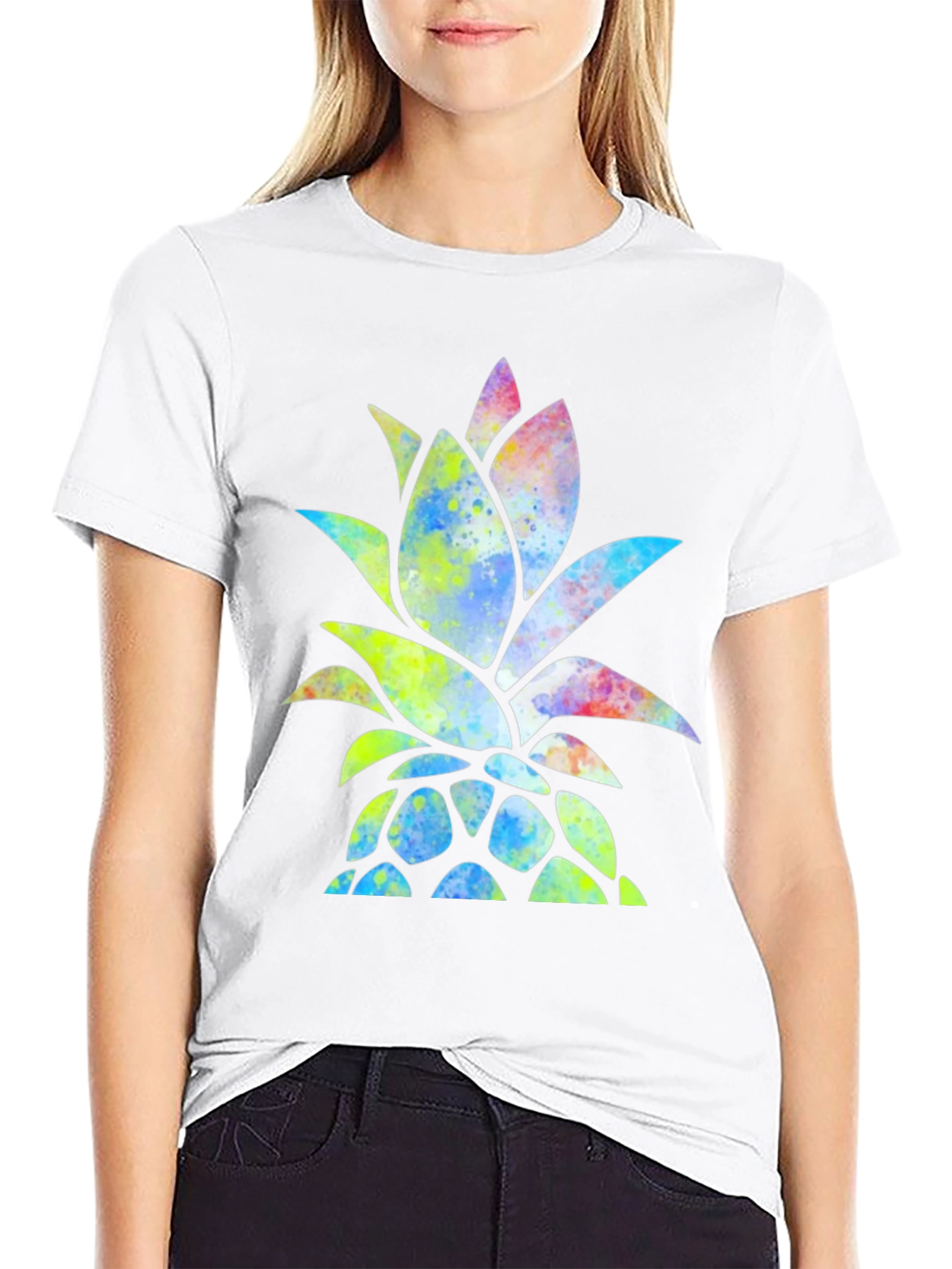Watercolor Pineapple Graphic Tee