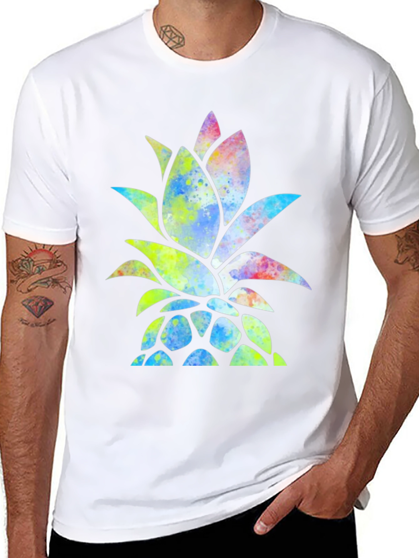 Watercolor Pineapple Graphic Tee
