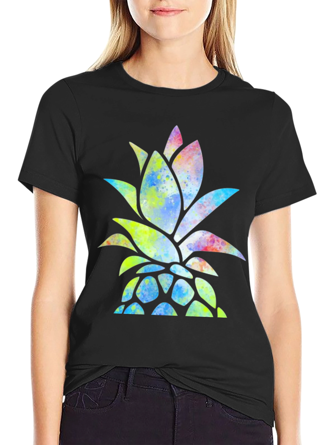 Watercolor Pineapple Graphic Tee