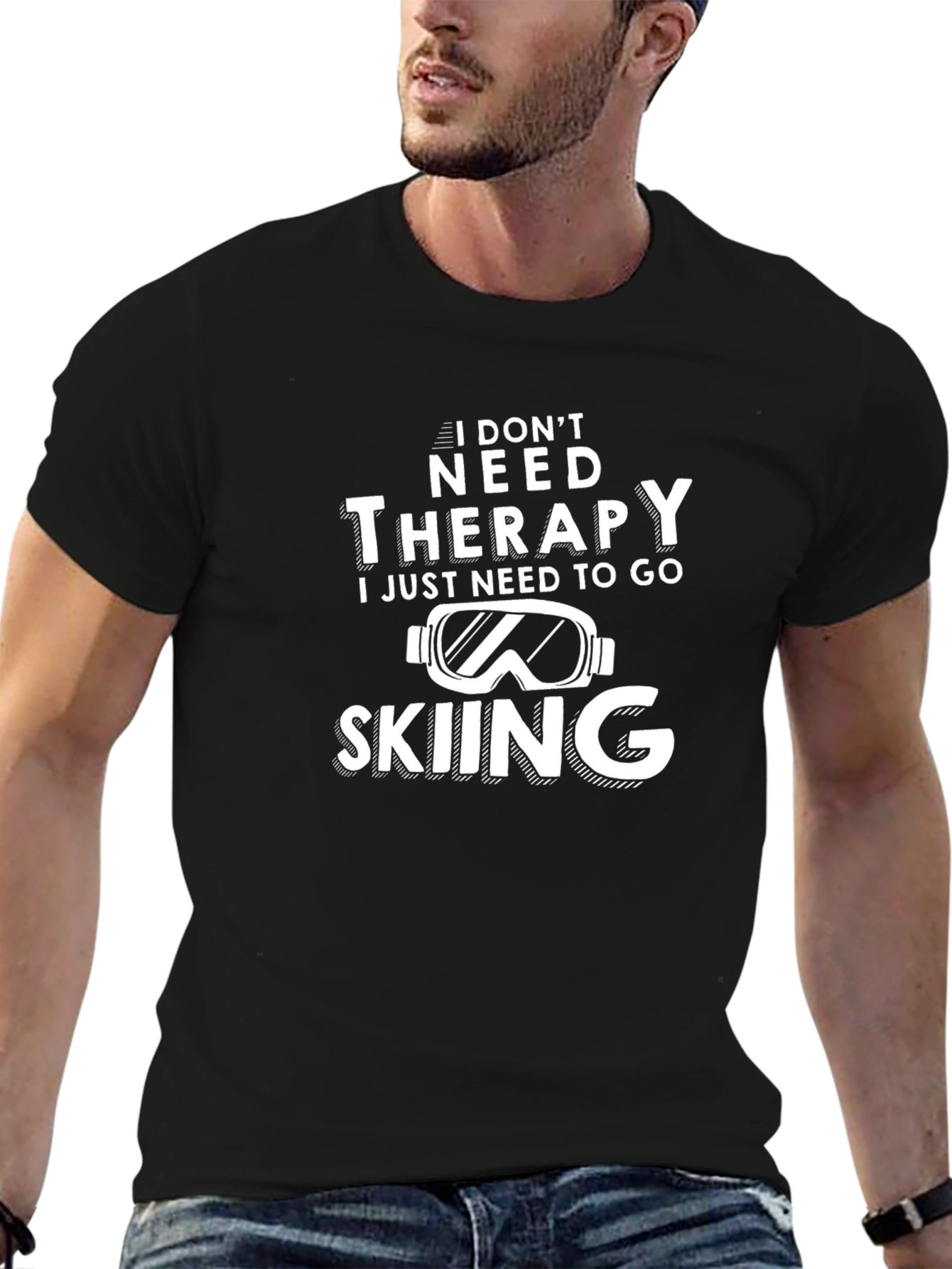Skiing Therapy Graphic Tee