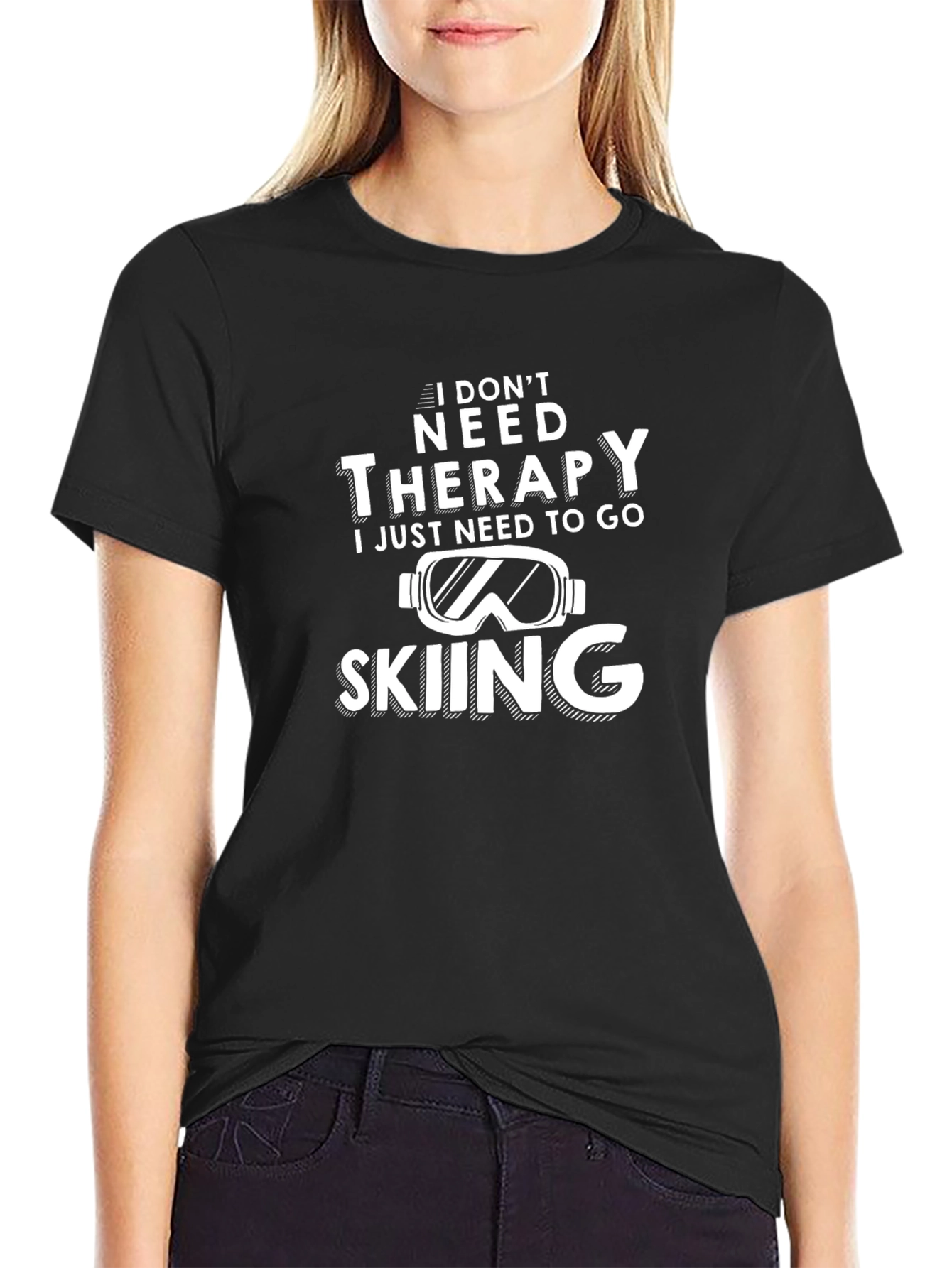 Skiing Therapy Graphic Tee