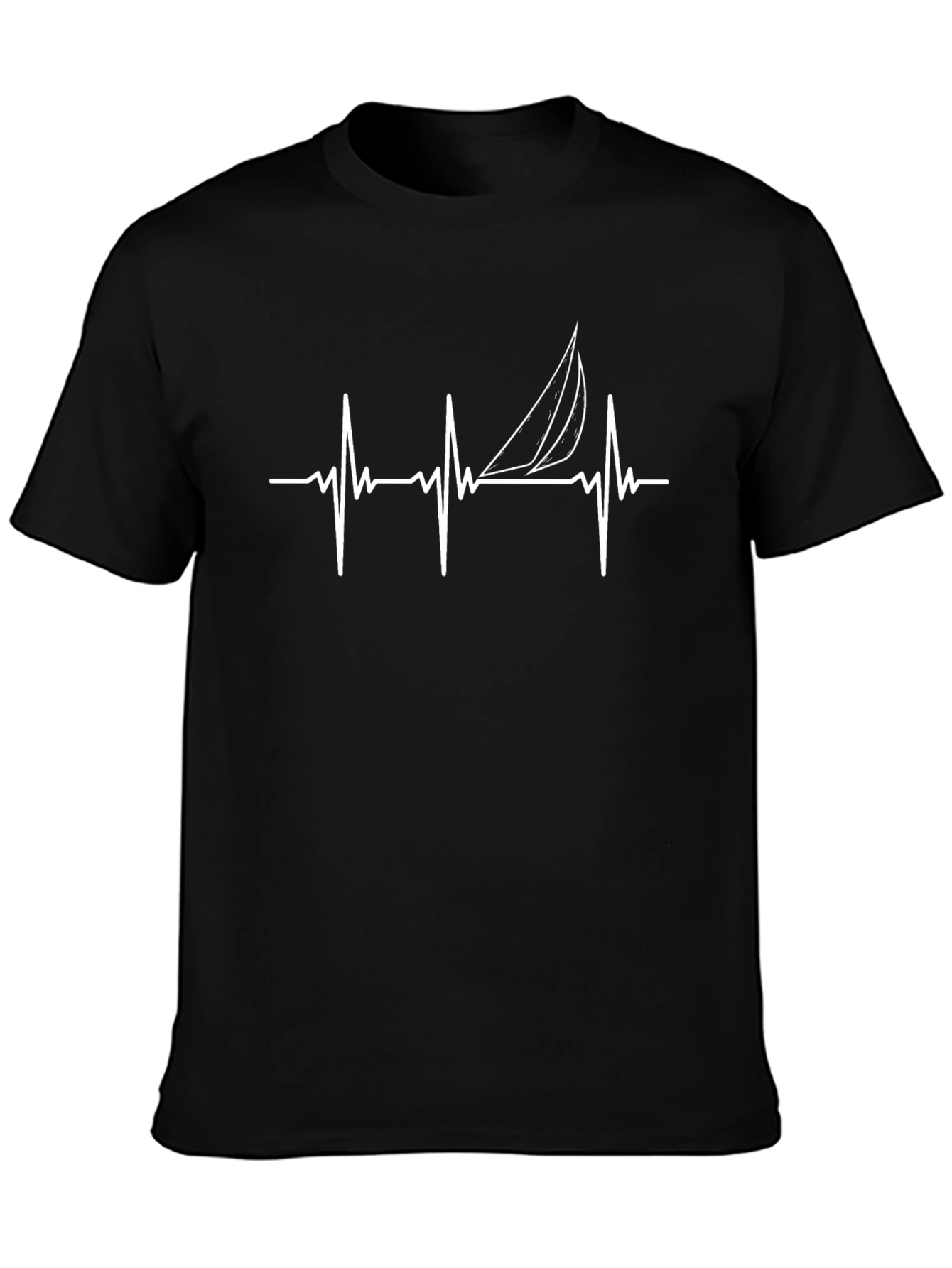 Sailing Heartbeat T-Shirt: Boating Lover Tee