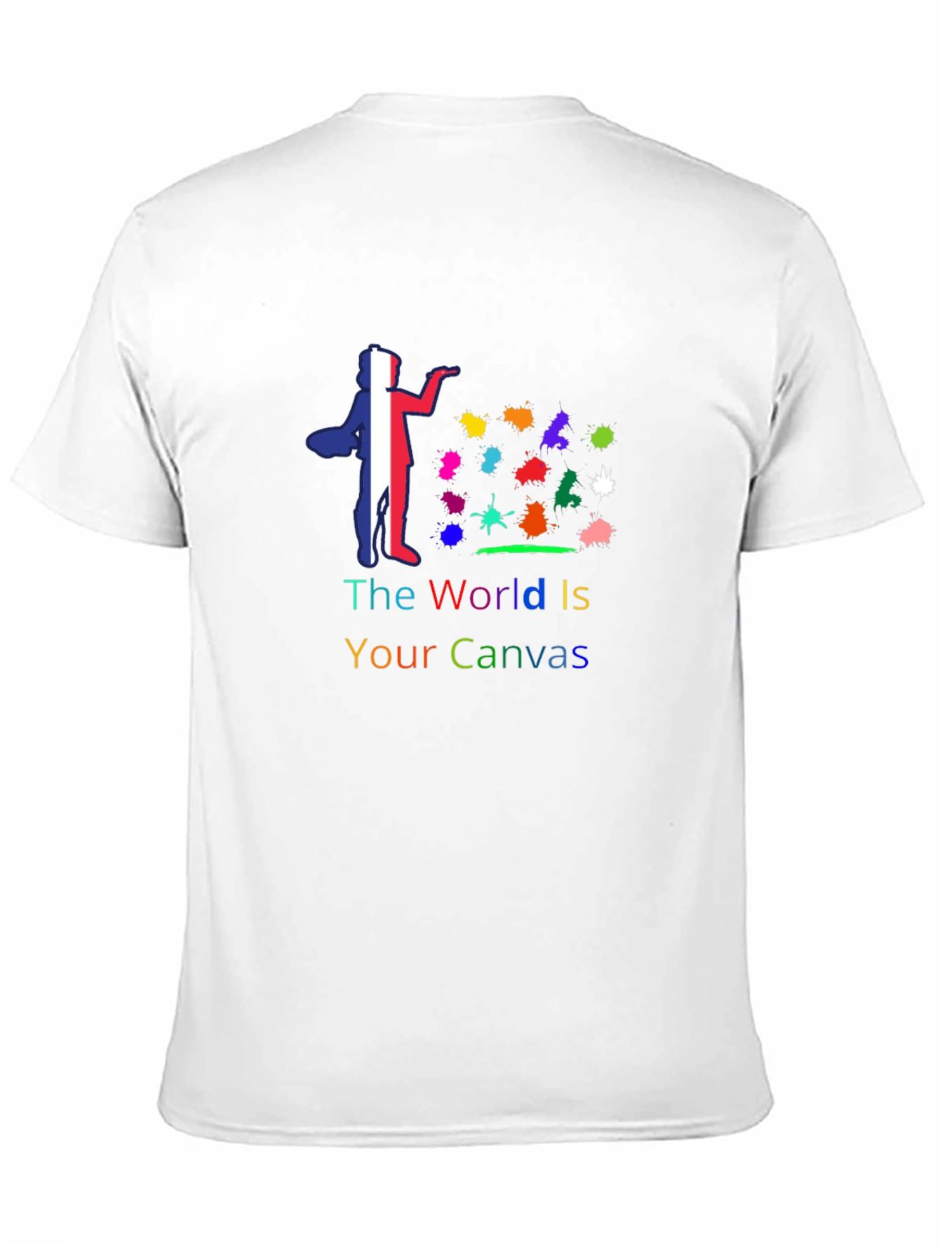 World is Your Canvas Black Graphic Tee