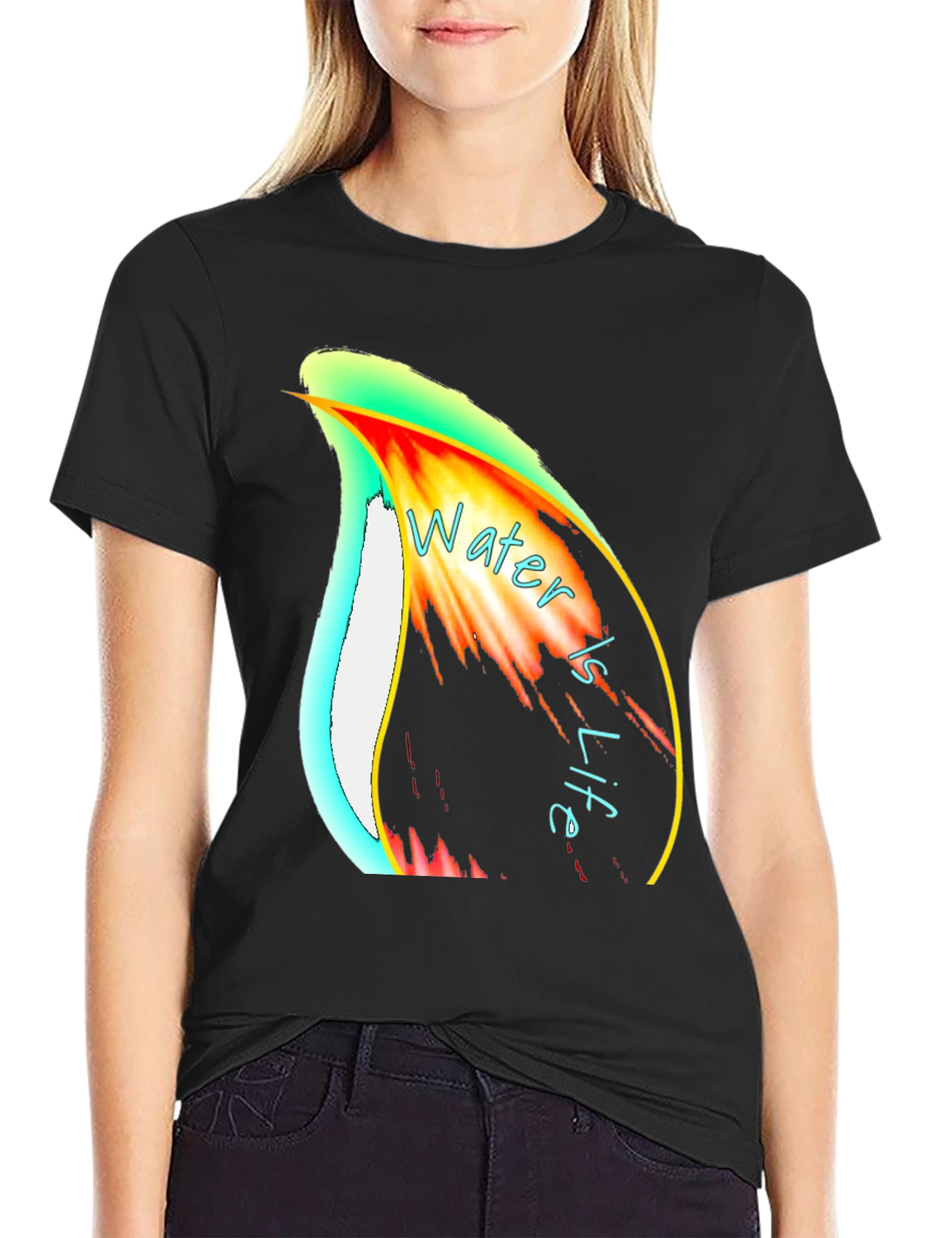 Water is Life Graphic Print T-Shirt