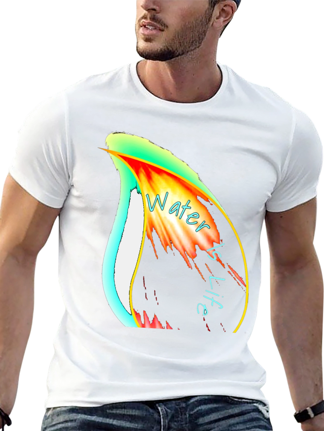 Water is Life Graphic Print T-Shirt