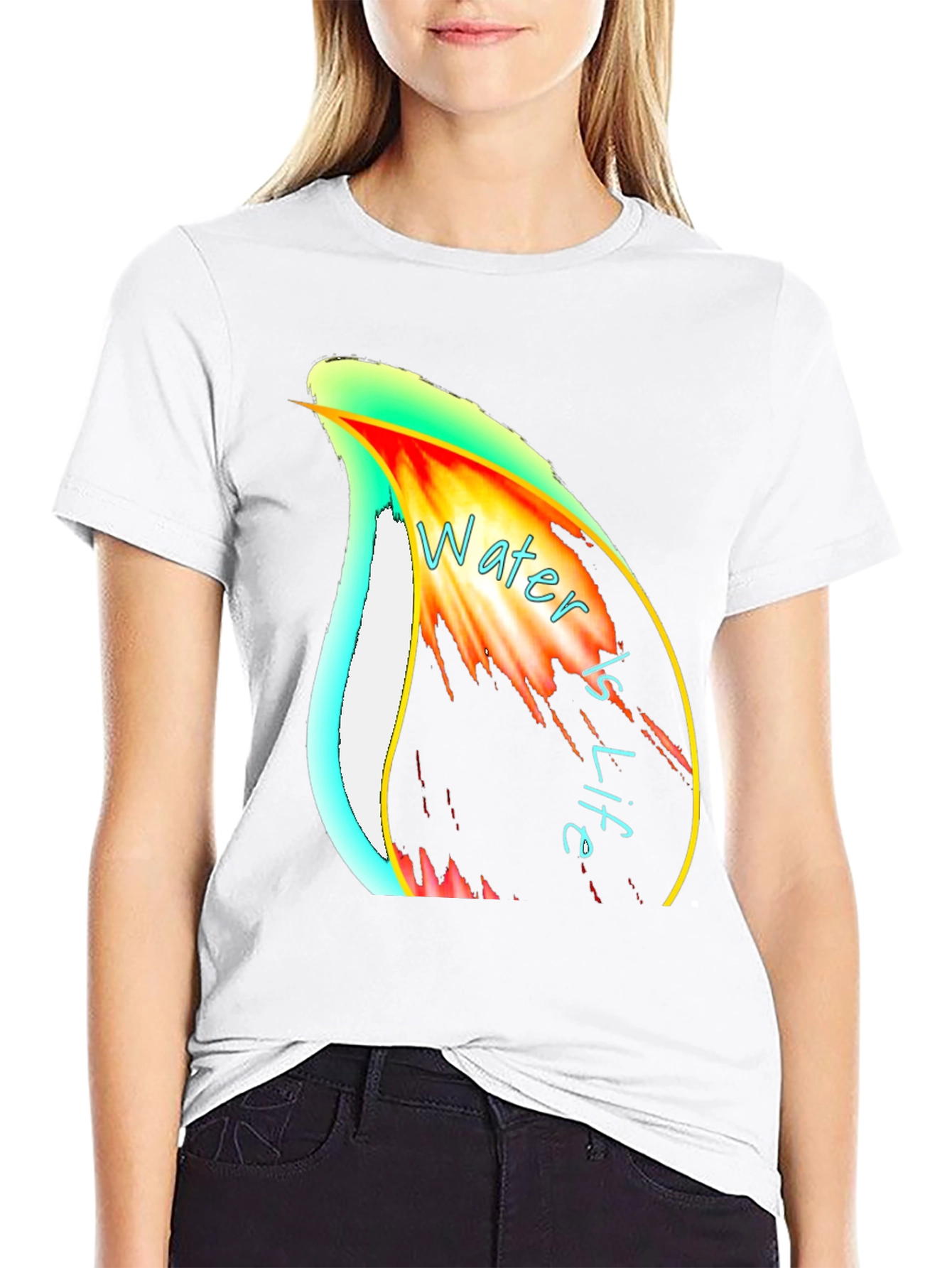 Water is Life Graphic Print T-Shirt