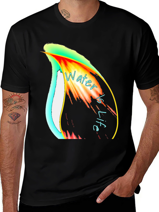 Water is Life Graphic Print T-Shirt