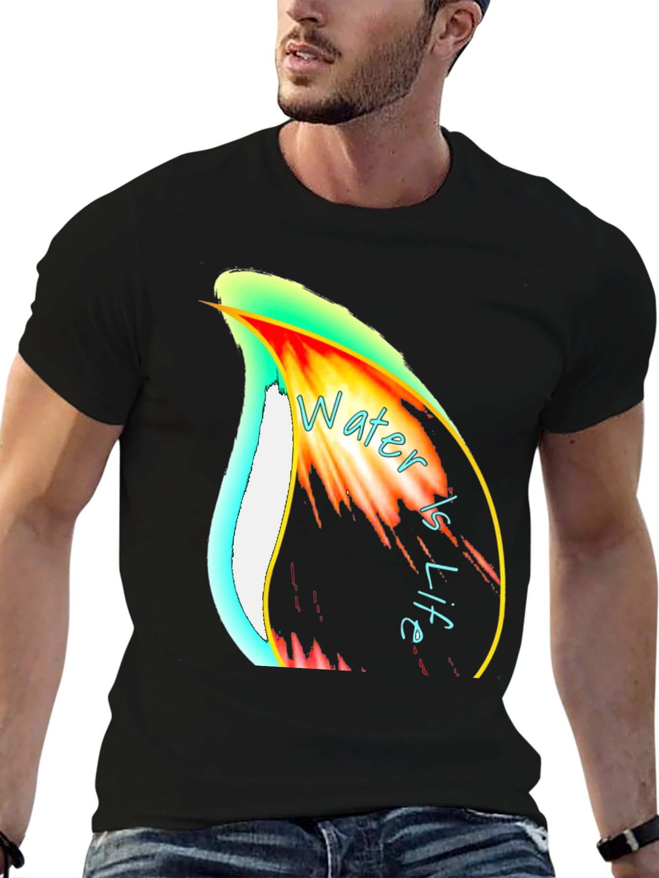 Water is Life Graphic Print T-Shirt