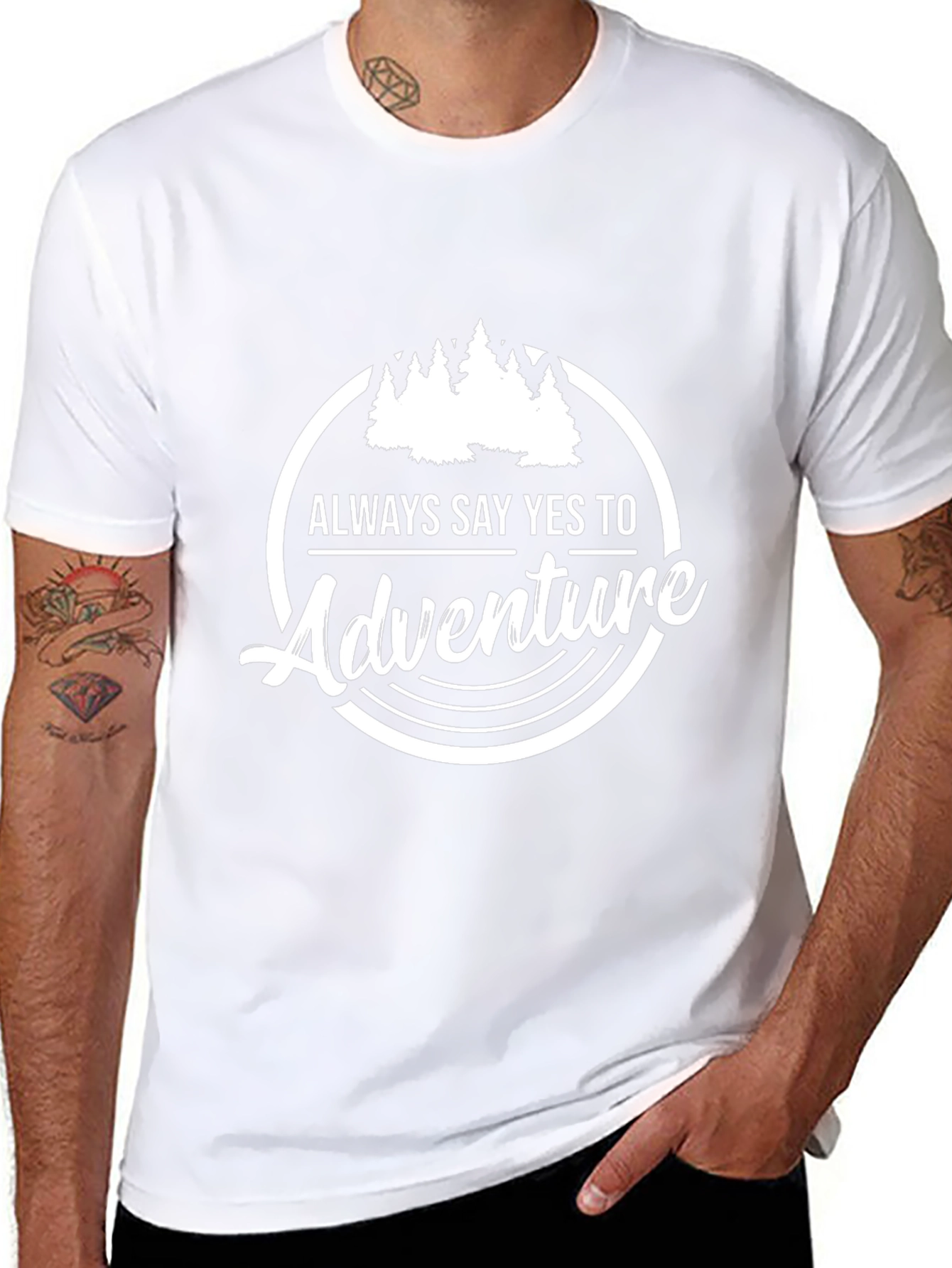 Adventure Awaits: Mens Graphic T-Shirt