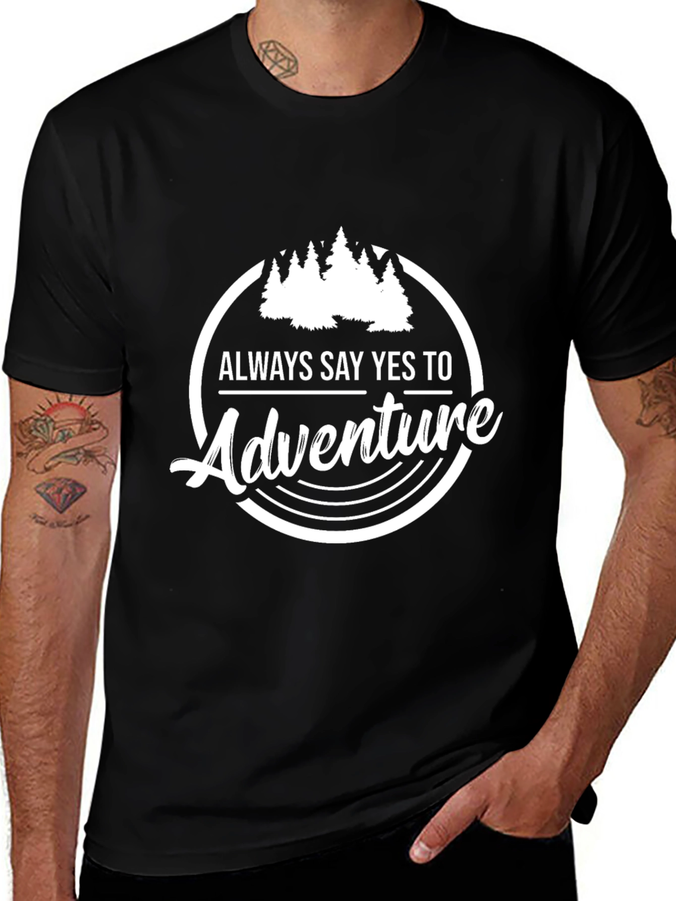 Adventure Awaits: Mens Graphic T-Shirt