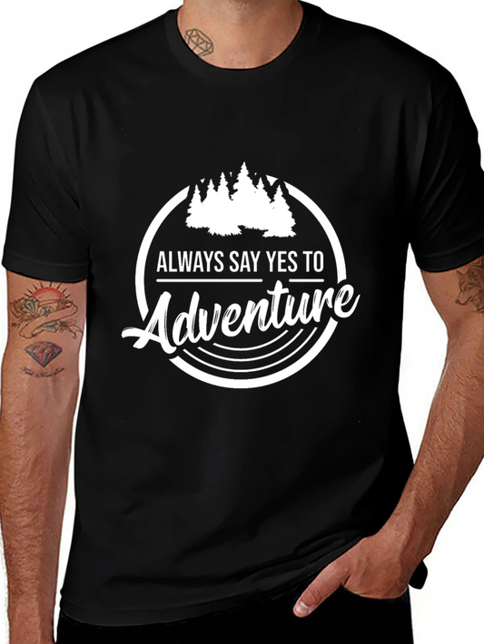 Adventure Awaits: Mens Graphic T-Shirt