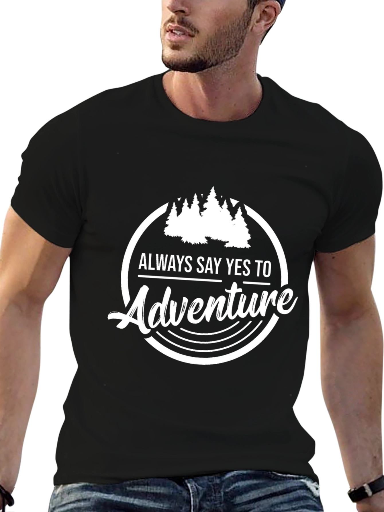 Adventure Awaits: Mens Graphic T-Shirt
