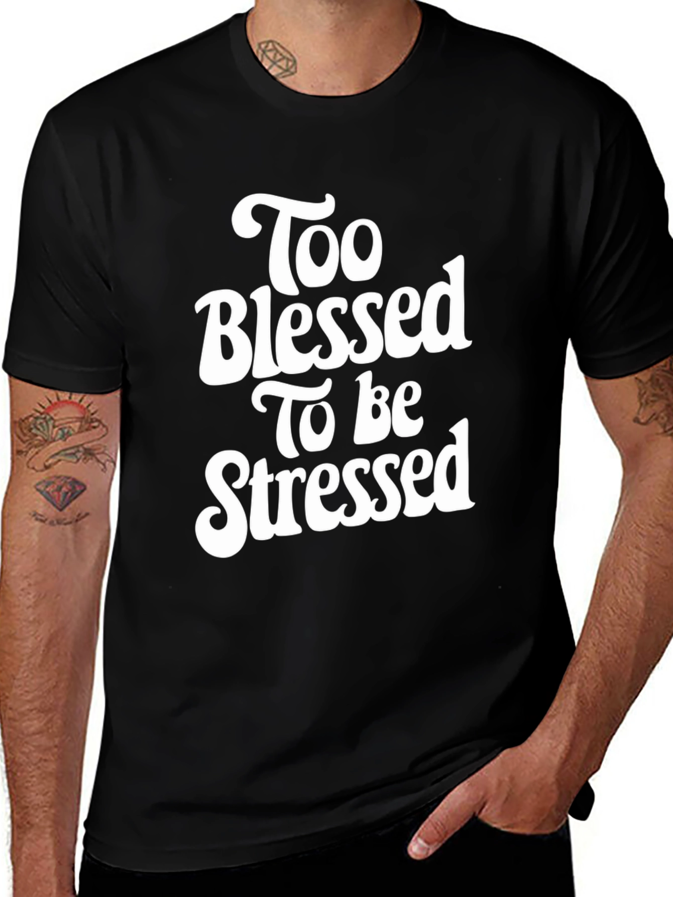 Too Blessed To Be Stressed Graphic Tee