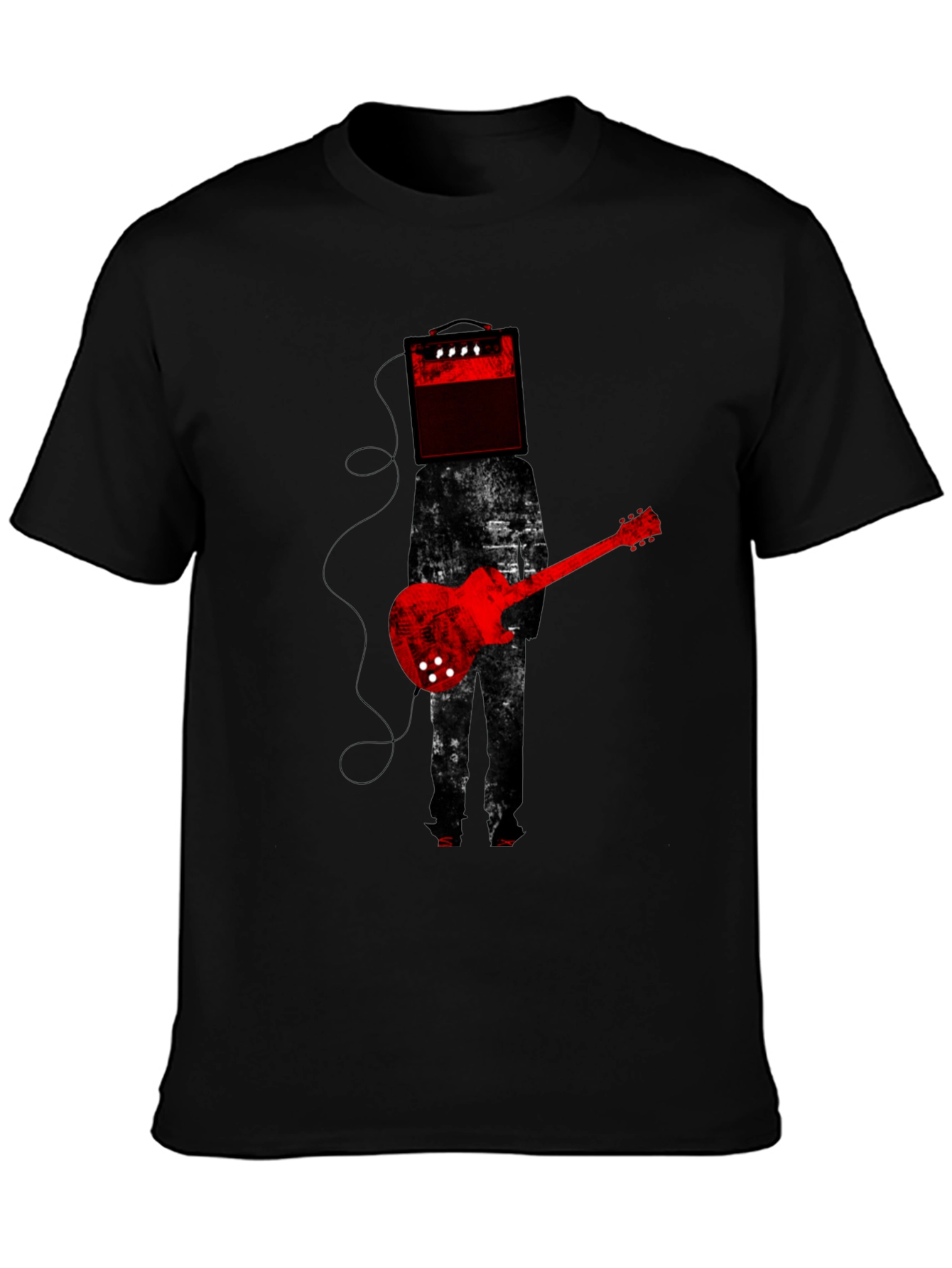 Amplifier Head Guitar Player Graphic Tee