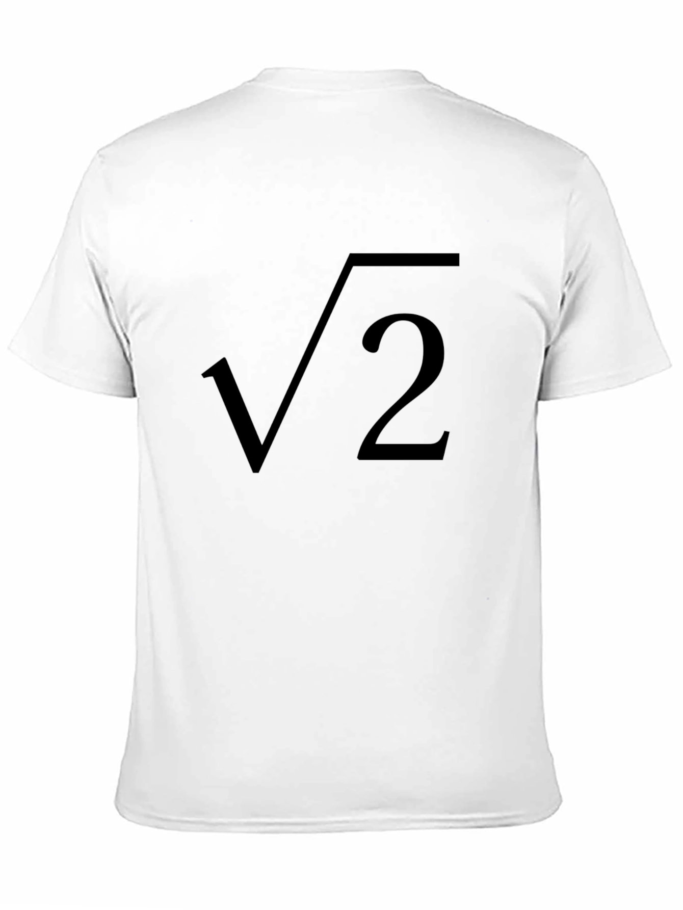 Square Root of 2 Black T-Shirt Math Design