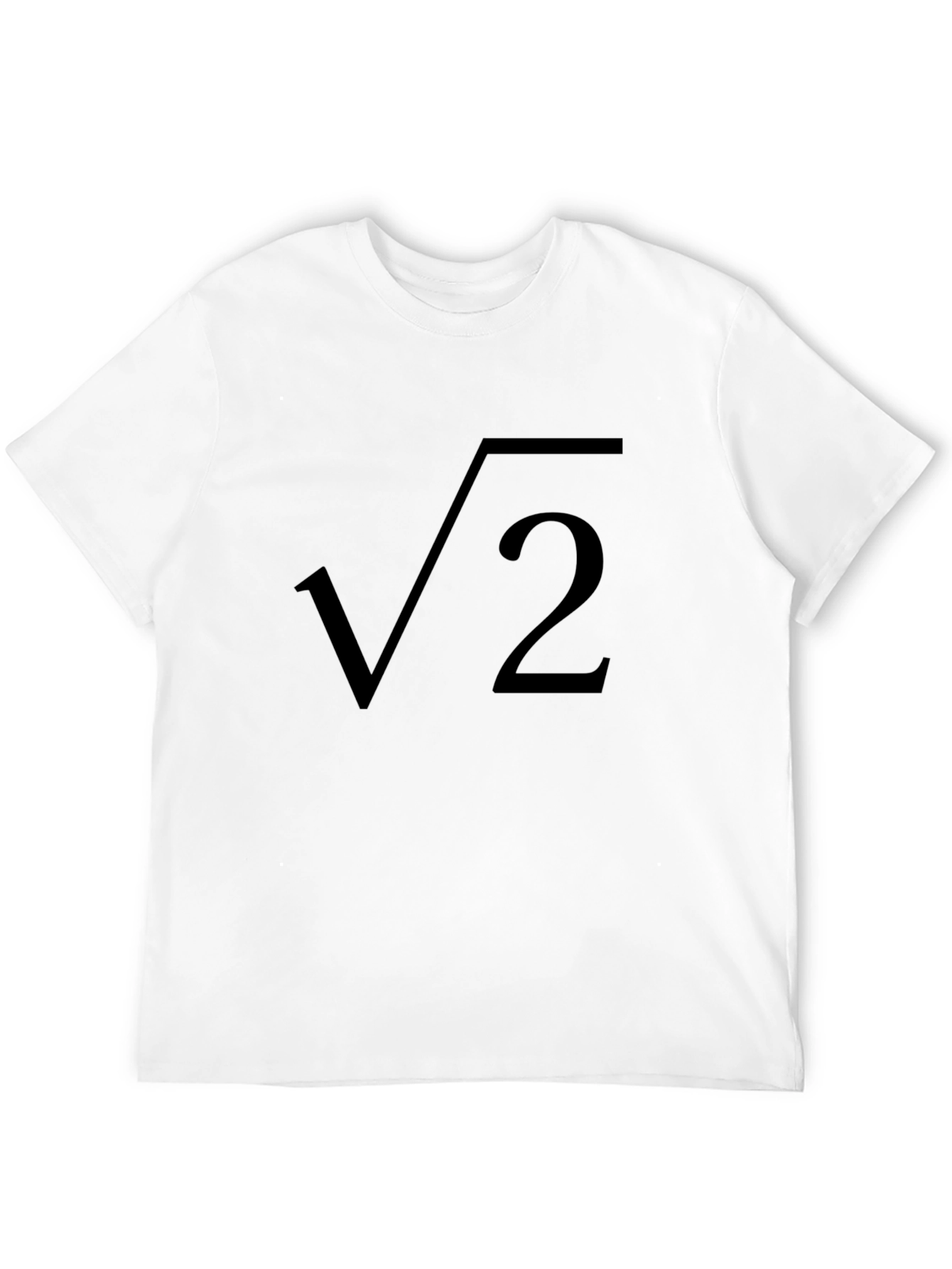 Square Root of 2 Black T-Shirt Math Design