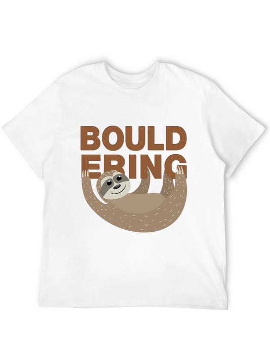 Bouldering Sloth Graphic Tee - Black