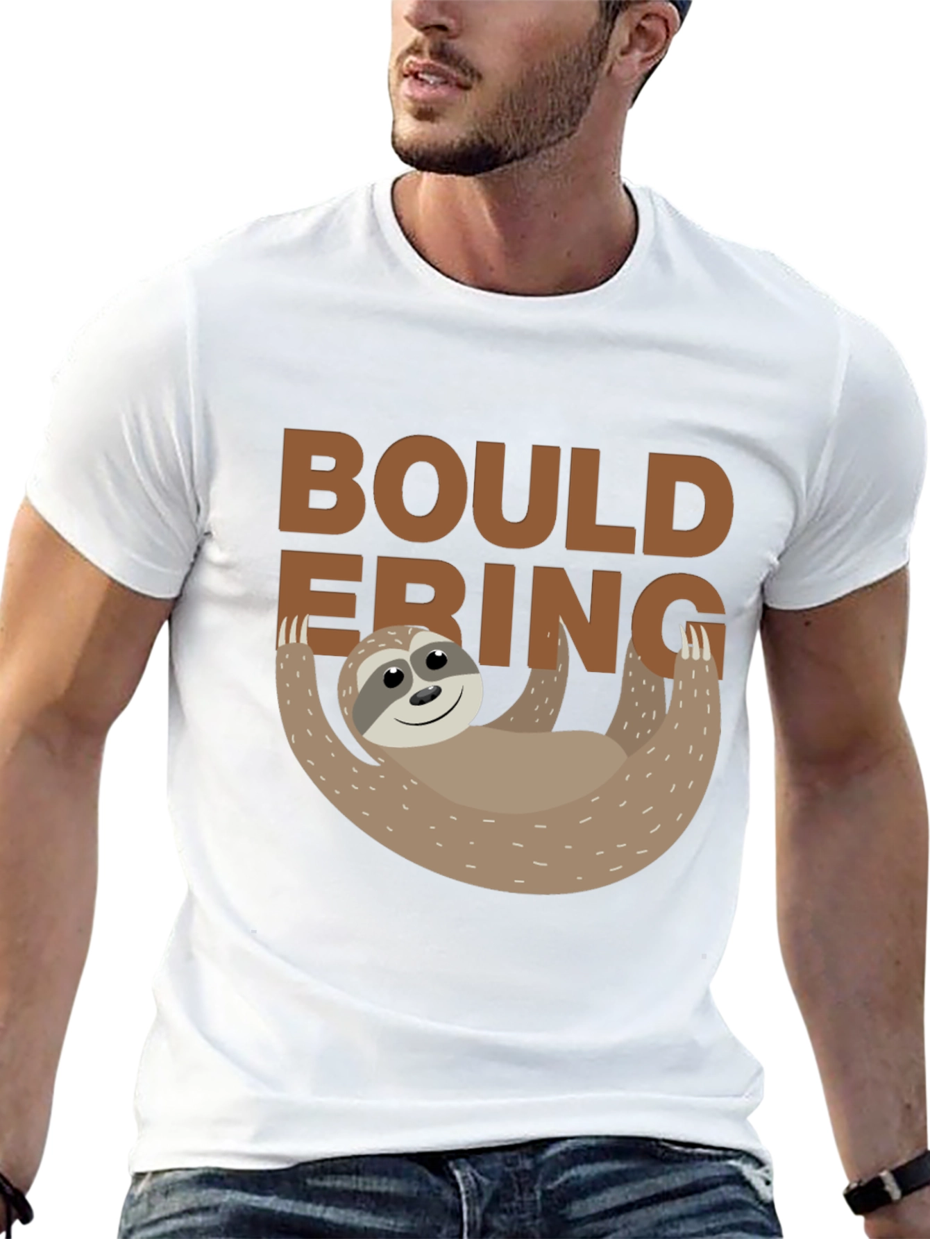 Bouldering Sloth Graphic Tee - Black