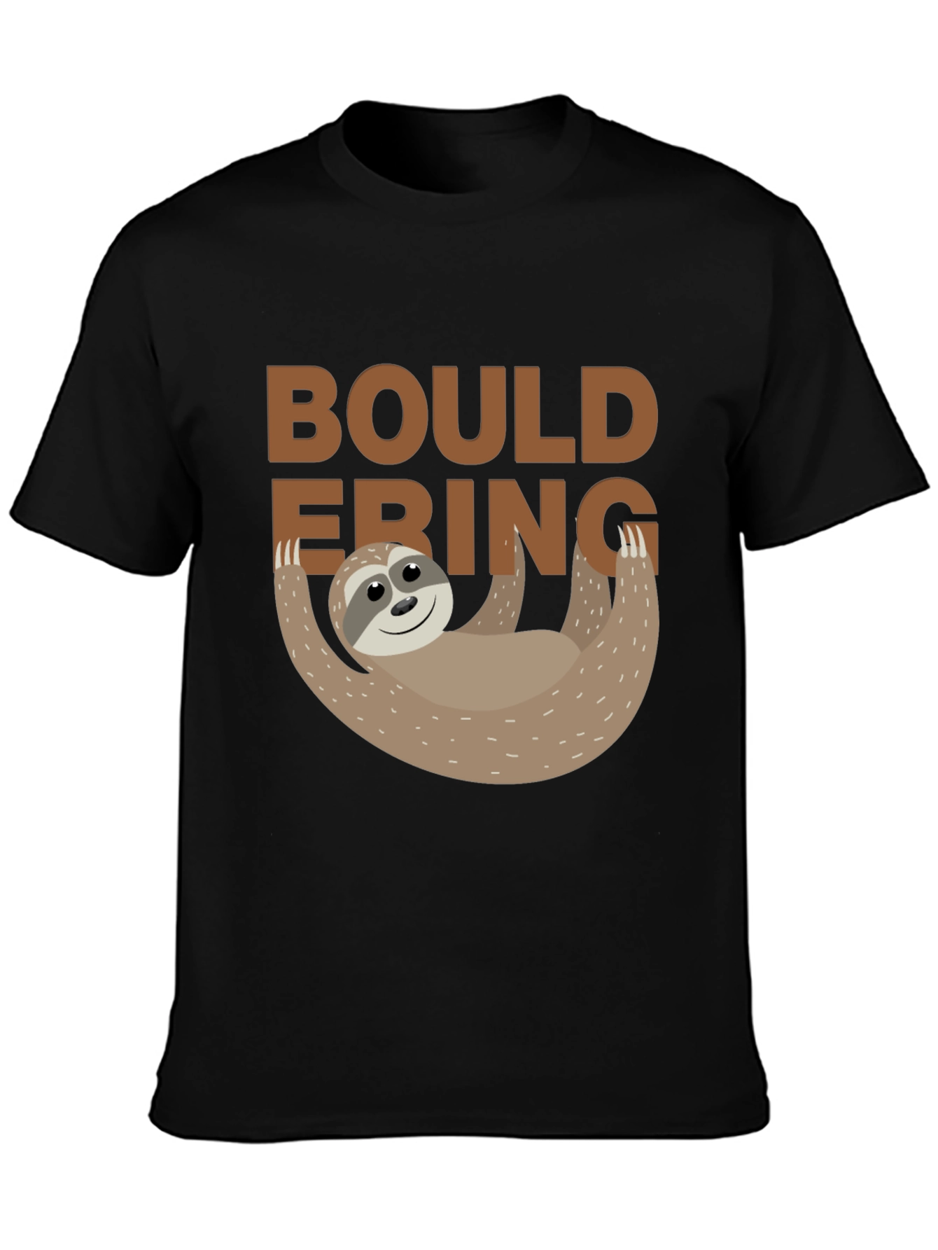 Bouldering Sloth Graphic Tee - Black