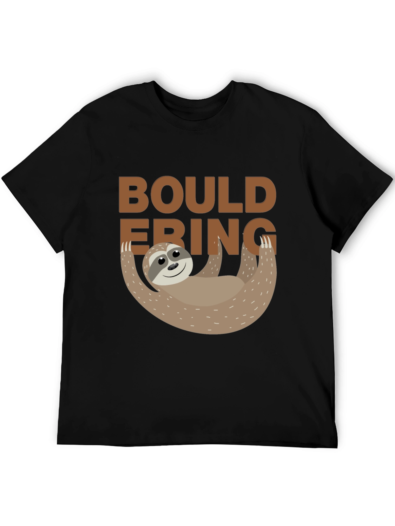 Bouldering Sloth Graphic Tee - Black