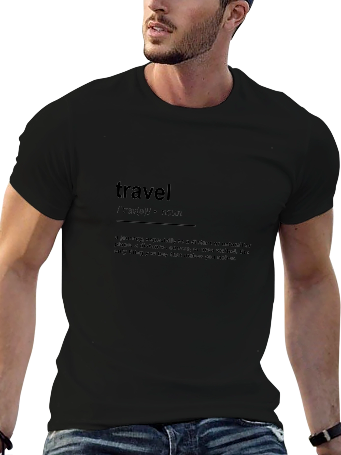 Travel Definition Graphic Tee - Black