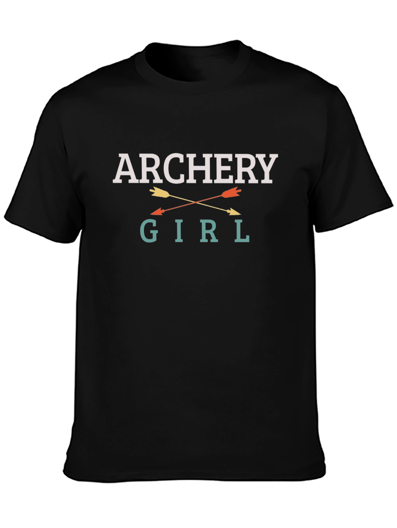 Archery Girl Arrows Black T-Shirt