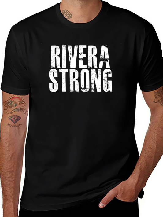 Rivera Strong Graphic Tee - Black Cotton T-Shirt