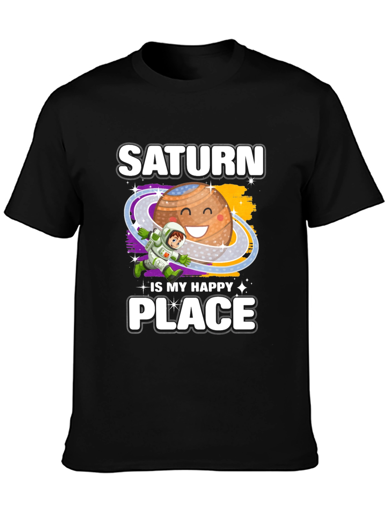 Saturn Is My Happy Place Graphic T-Shirt