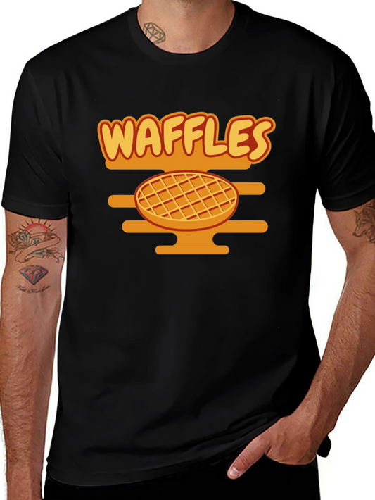 Waffles Graphic Tee - Funny Food Shirt
