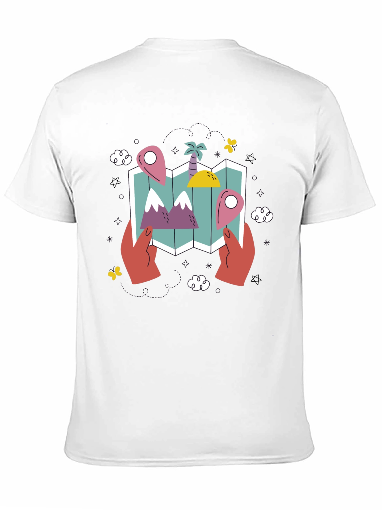 Travel Map Graphic Tee