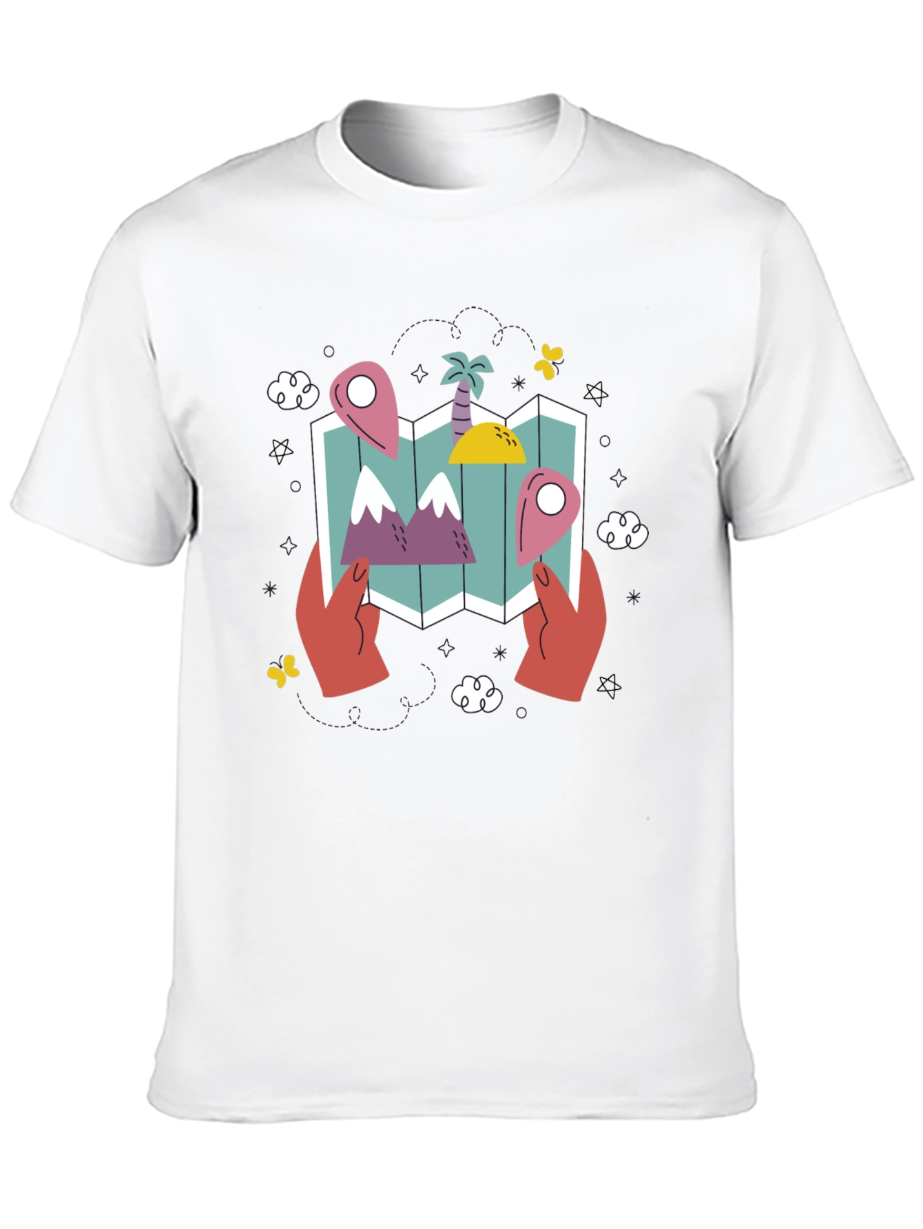 Travel Map Graphic Tee