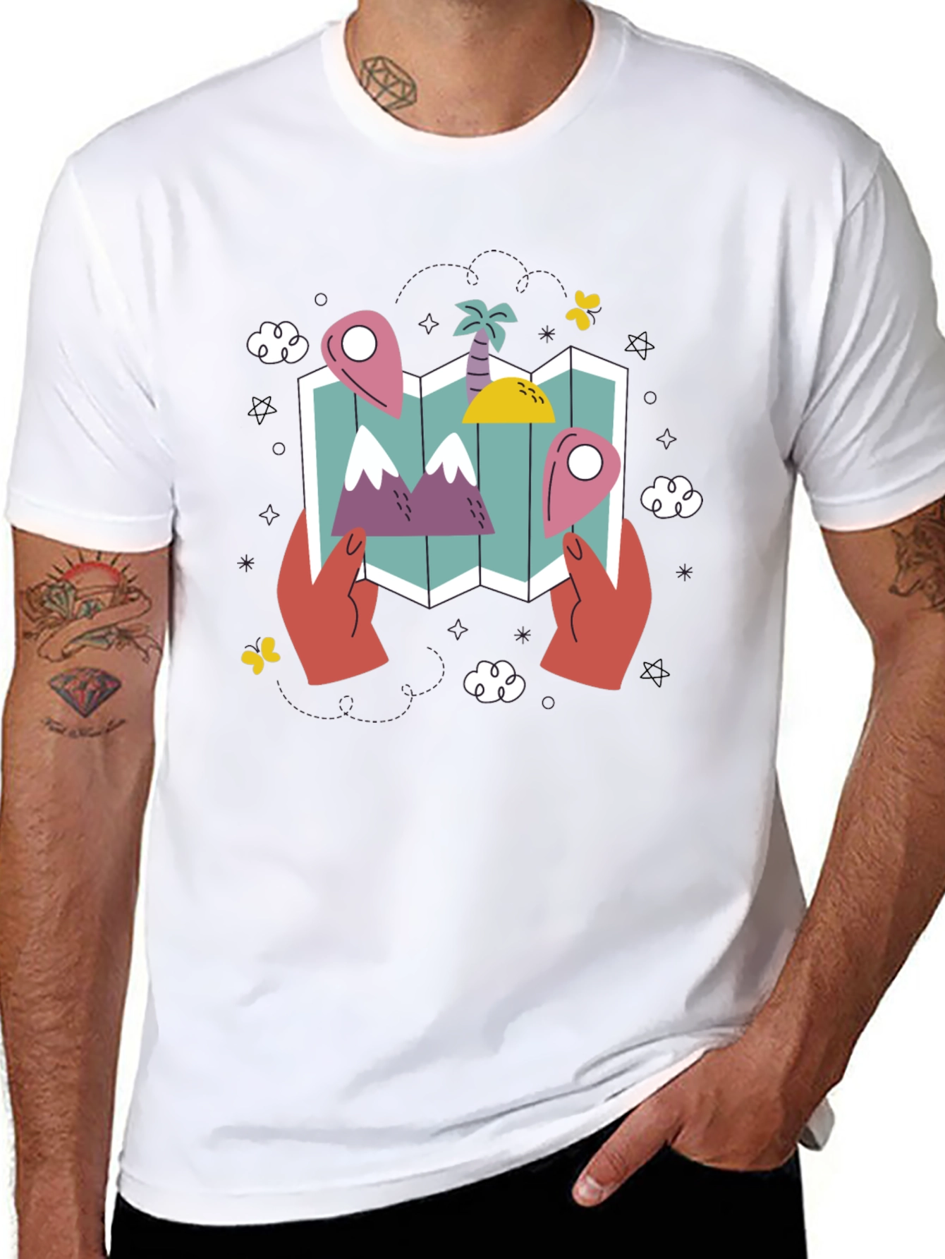 Travel Map Graphic Tee