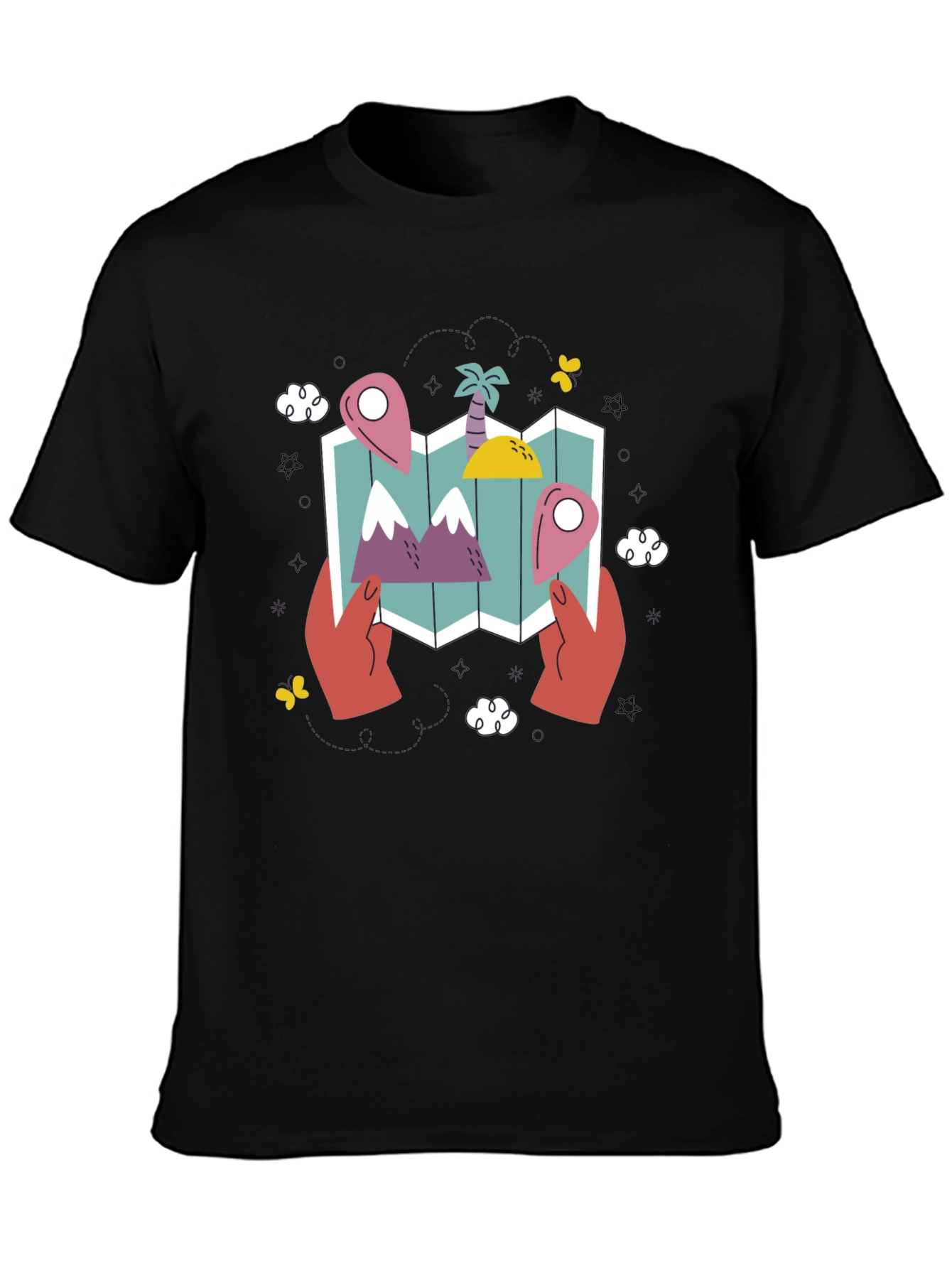 Travel Map Graphic Tee