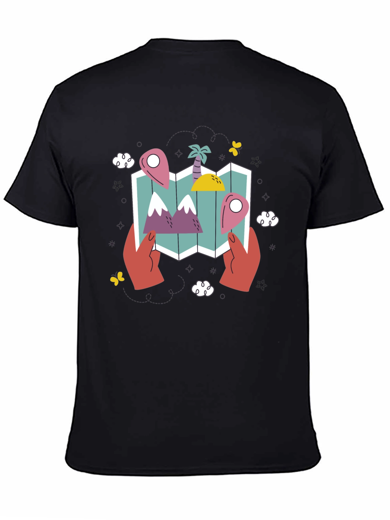 Travel Map Graphic Tee